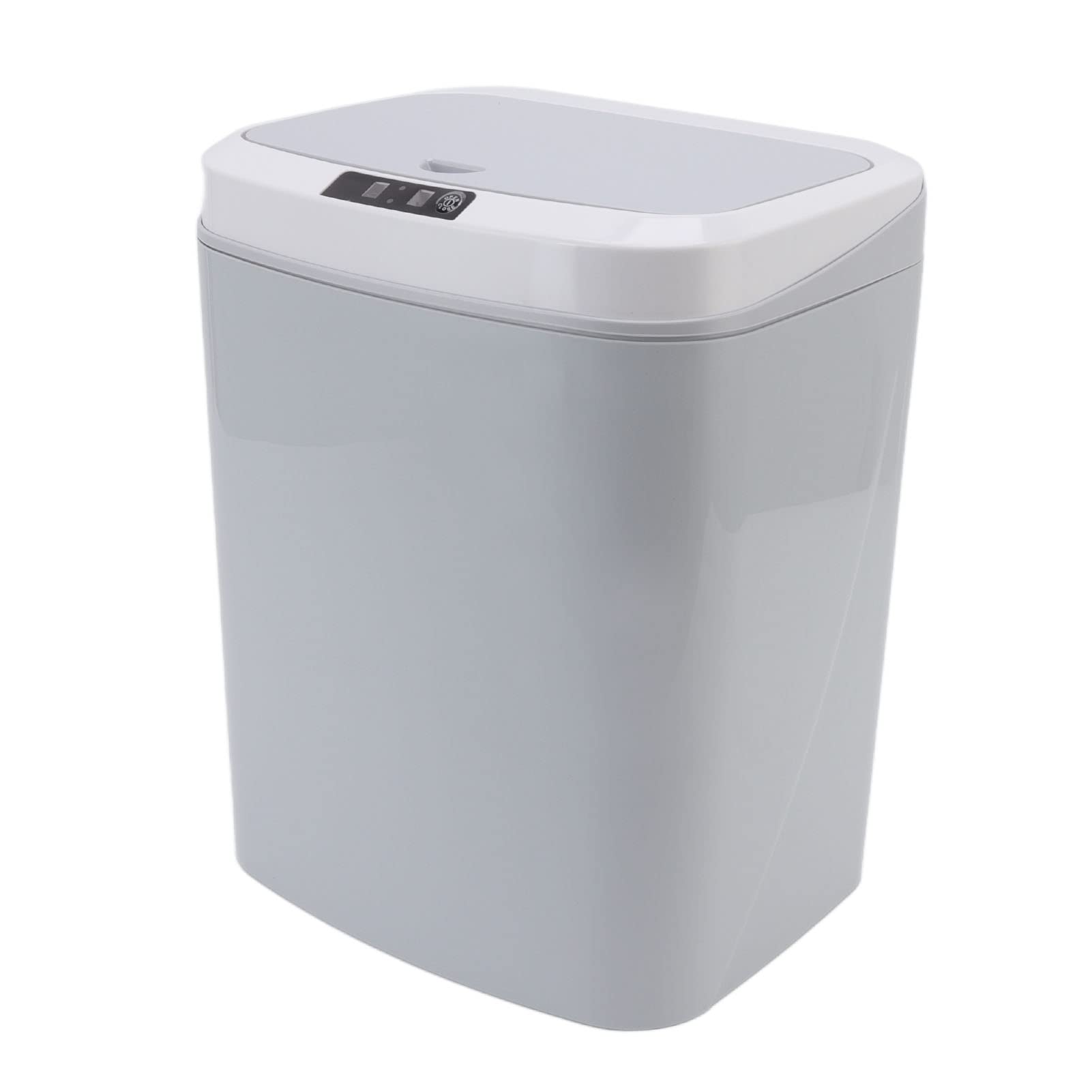 Jeanoko Smart Trash Can - 16L Automatic Motion Sensor Garbage Bin with Dual Mode (Voice/Mute), Night Light & Touch-Free Operation - Perfect for Bedroom, Office, Living Room & Kitchen (Gray)