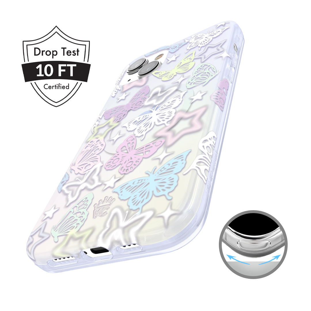Butterfly Fantasy iPhone Case - Elegant Floral Design Protective Cover for iPhone 13/14/15 - Perfect for Everyday Use, Travel & Gifts