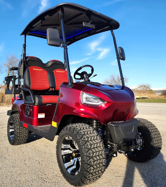 48V Electric Golf Cart 4 Seater - Renegade Light Edition Utility UTV in Silver | Perfect for Golf Courses, Campuses & Resort Transportation