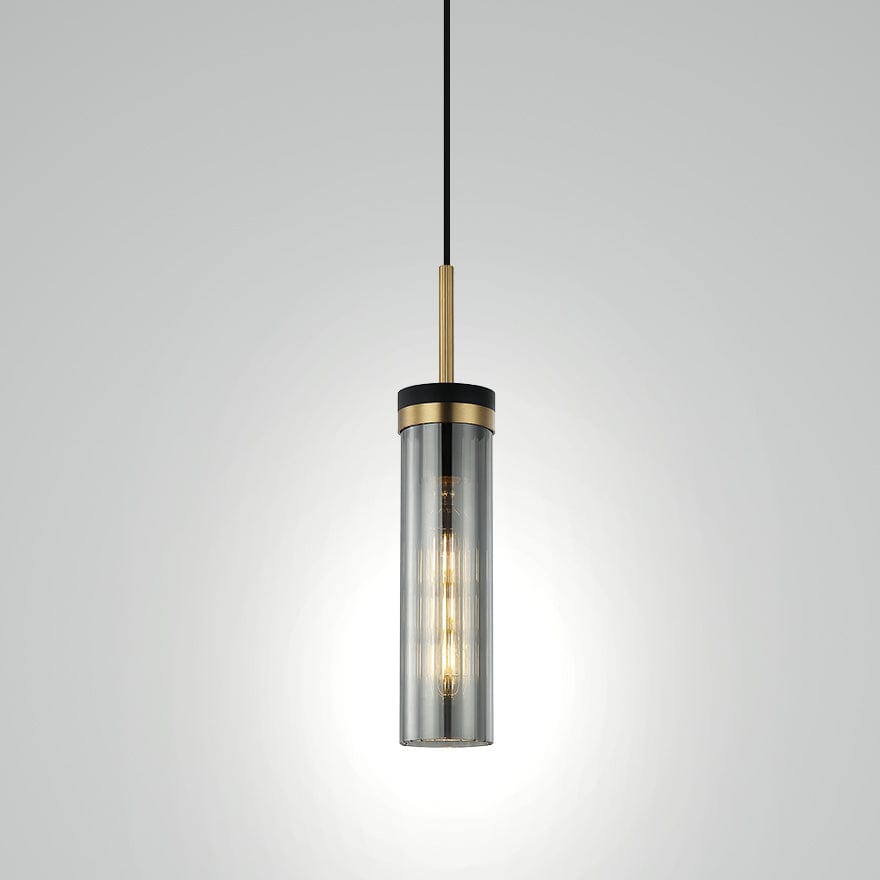 Georgia Glass Ribbed Pendant Light - Elegant Handmade Glass Ceiling Fixture for Dining Room, Kitchen Island & Bedroom Lighting