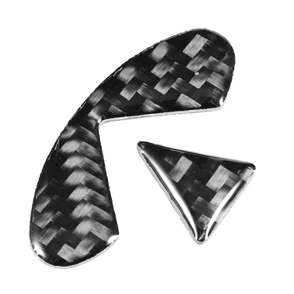 Premium Carbon Fiber Steering Wheel Stickers (2-Pack) - Perfect Fit for Infiniti Q50 & Q60 (2013-2019 Models) - Durable Auto Accessories for Enhanced Grip & Style - Ideal for Daily Commuting & Road Trips