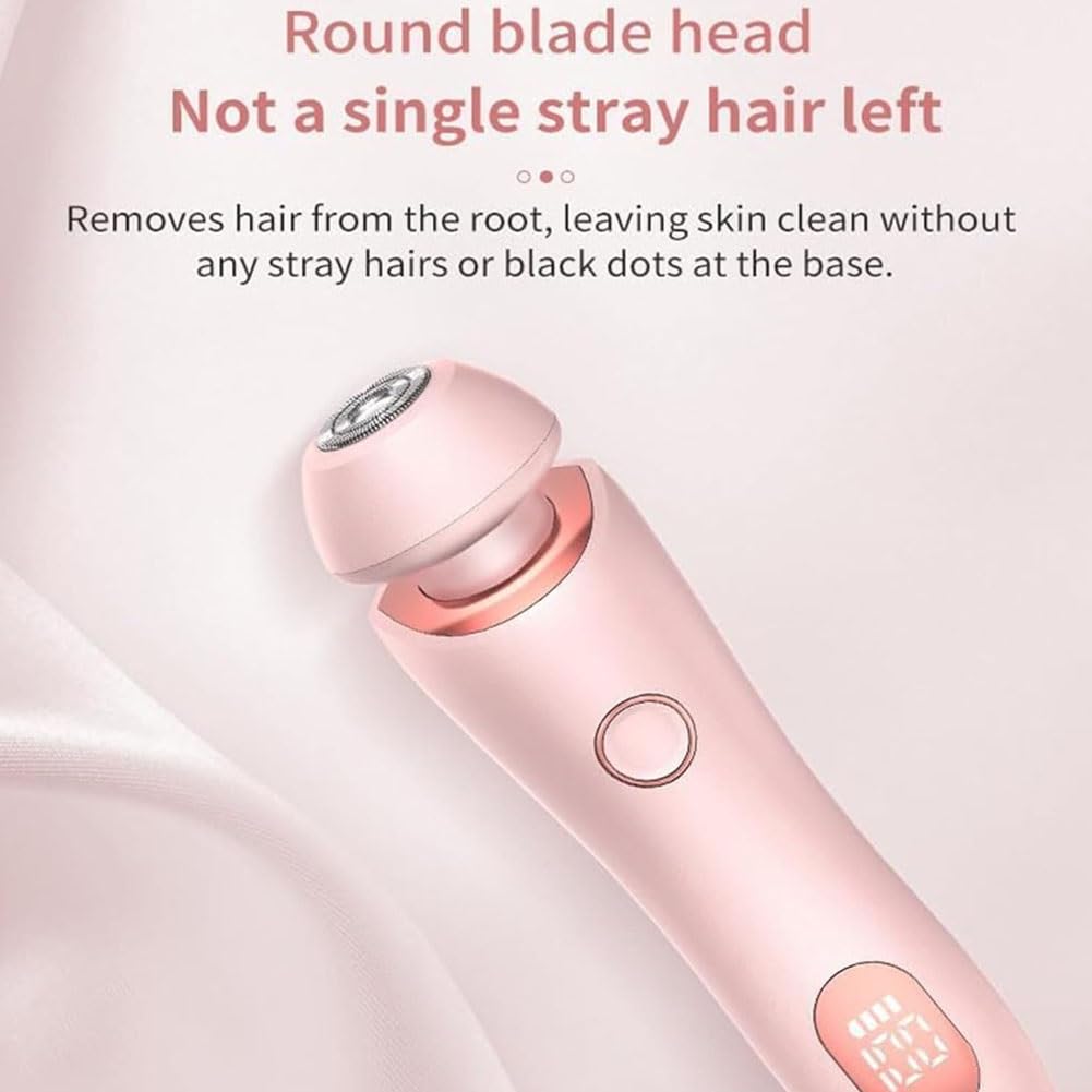2 in 1 Electric Shaver & Razor for Women - Rechargeable Wet/Dry Bikini Trimmer with Digital Display - Painless Hair Removal for Legs, Underarms & Arms (Blue) - Perfect for Travel, Gym & Quick Touch-Ups