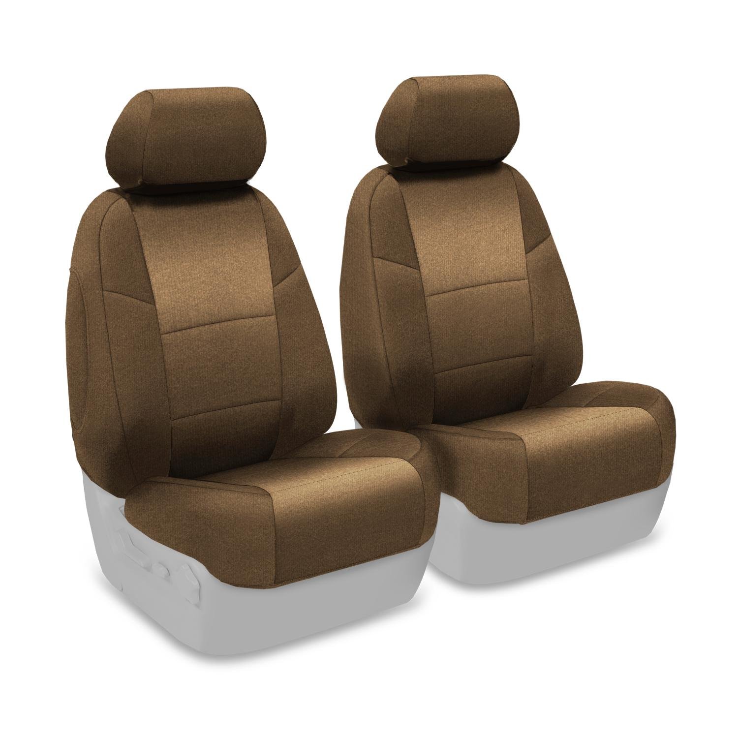 Coverking Custom Fit 50/50 Bucket Seat Covers for Jeep Grand Cherokee - Premium Velour Fabric (Beige) | Front Seat Protection & Comfort Upgrade for Off-Road Adventures & Daily Commutes