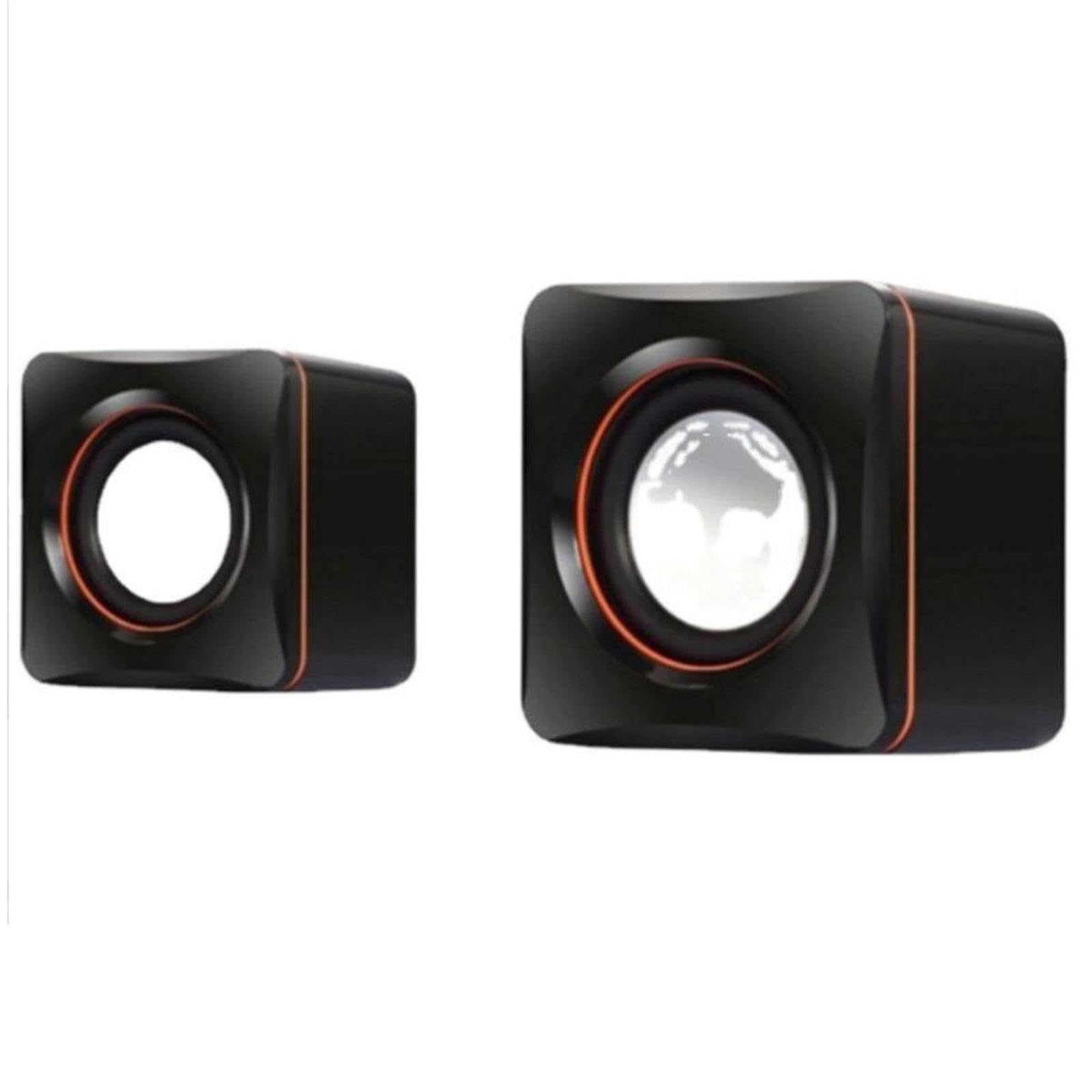 BaotyJie 2Pcs USB Wired Computer Speakers with 3D Sound Technology, Compact Gaming Speakers for Laptop, Desktop, Travel, Home Office, and Multimedia Entertainment
