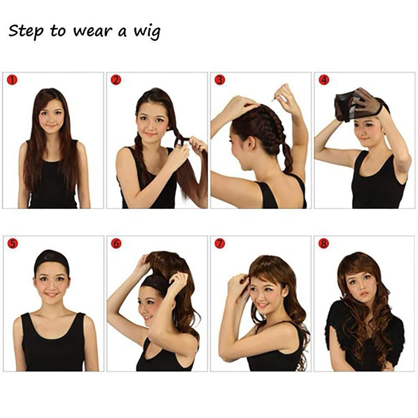 Baby Girls Hair Clips | Fashion Fiber Wig for Short Hair | Black Rose Net High-Temperature Silk Wig | Women's Wigs for Over 50 | Perfect for Daily Wear, Parties & Special Occasions
