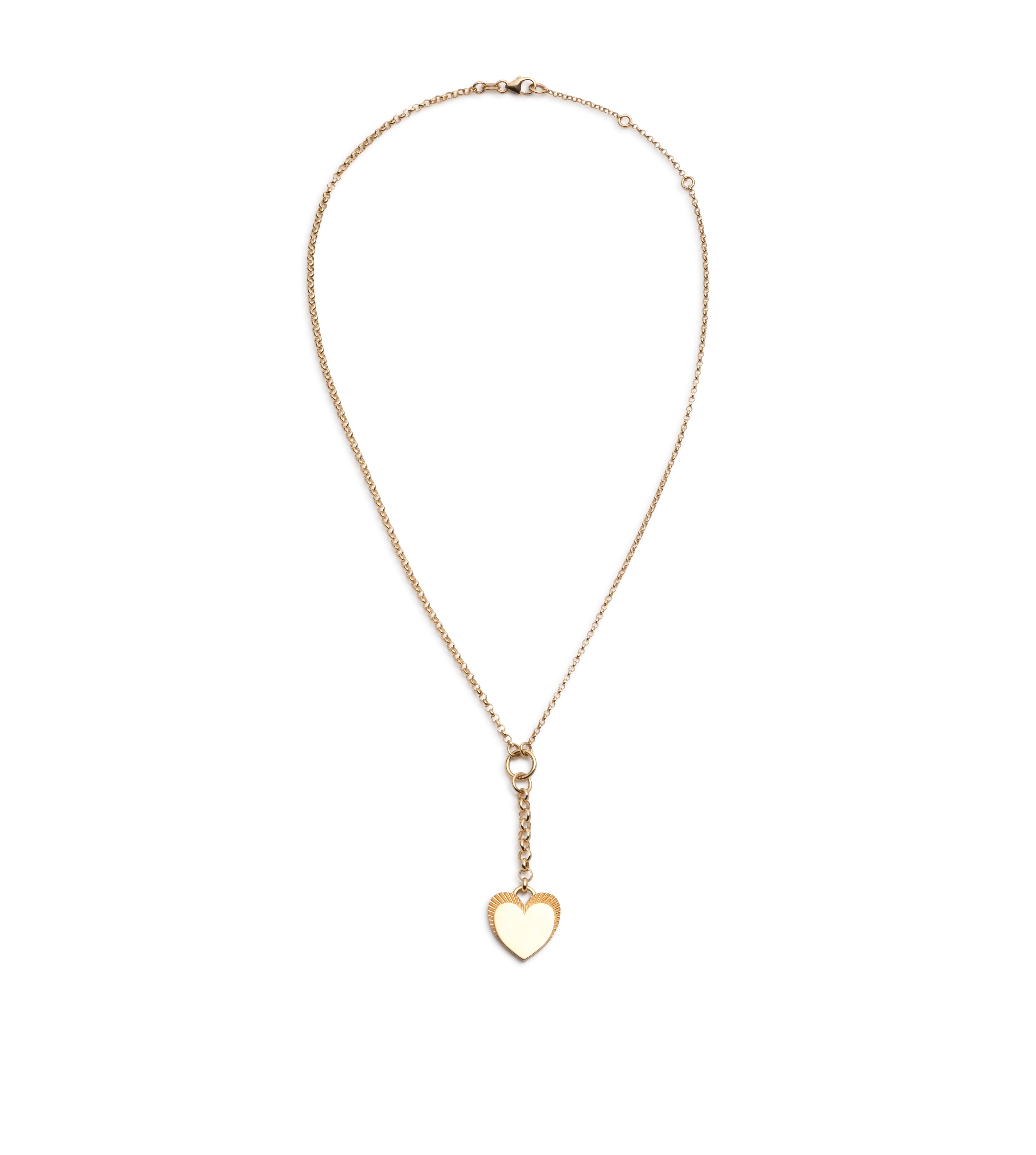 Personalized Engravable Heart Pendant Necklace - Small Mixed Belcher Chain - Perfect for Gifts, Anniversaries & Everyday Wear