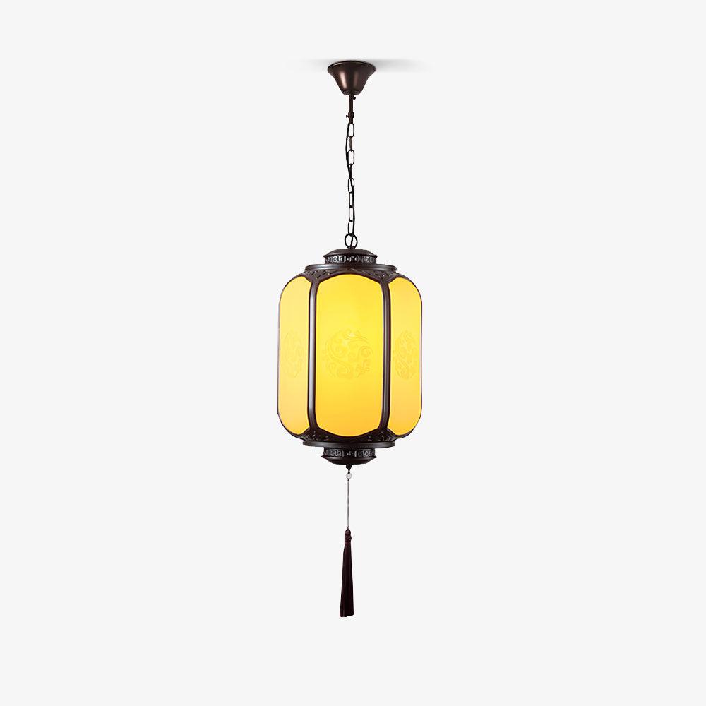 Vintage Antique Lantern Outdoor Pendant Light - Rustic Farmhouse Hanging Light Fixture for Porch, Patio, Garden & Entryway Decor