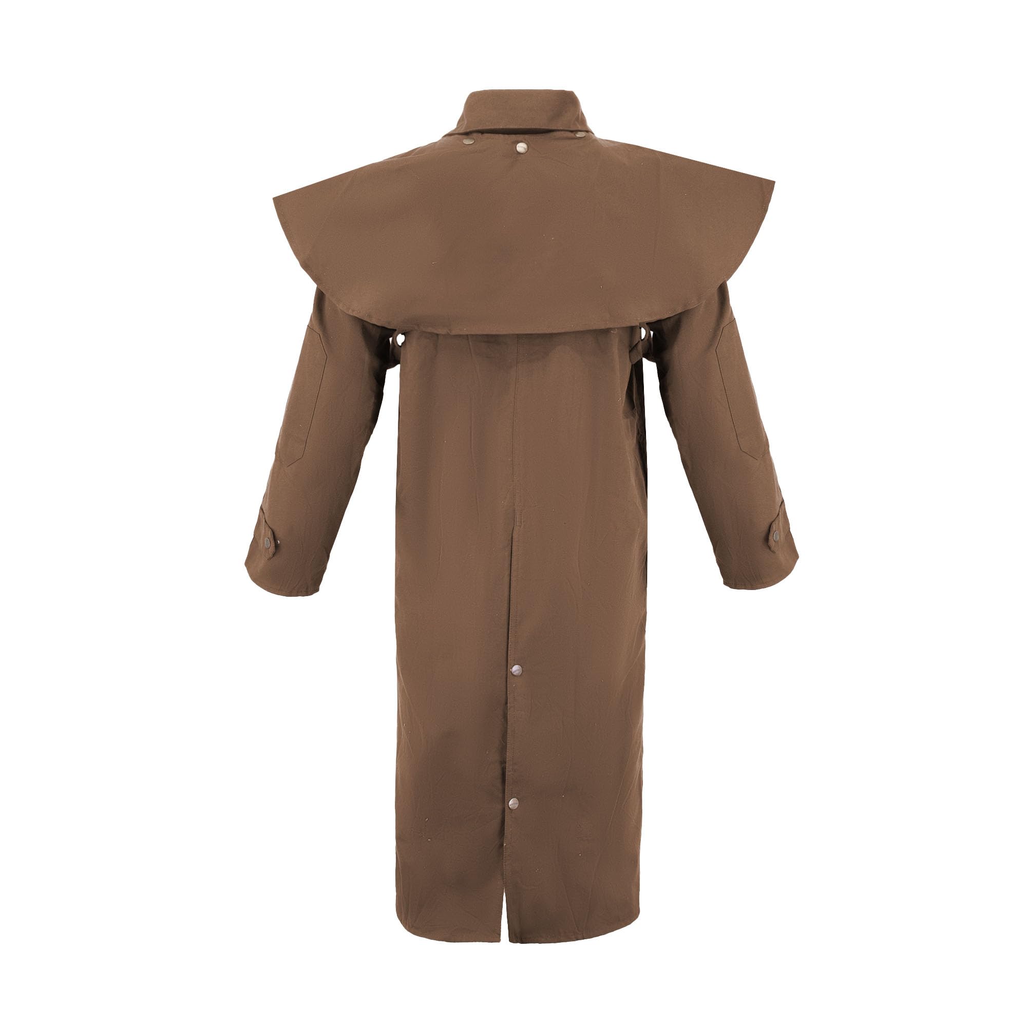 Premium Waterproof Oilskin Duster Coat - Unisex Western Cowboy & Cowgirl Workwear - Ideal for Ranch Work, Outdoor Adventures & Rainy Day Protection