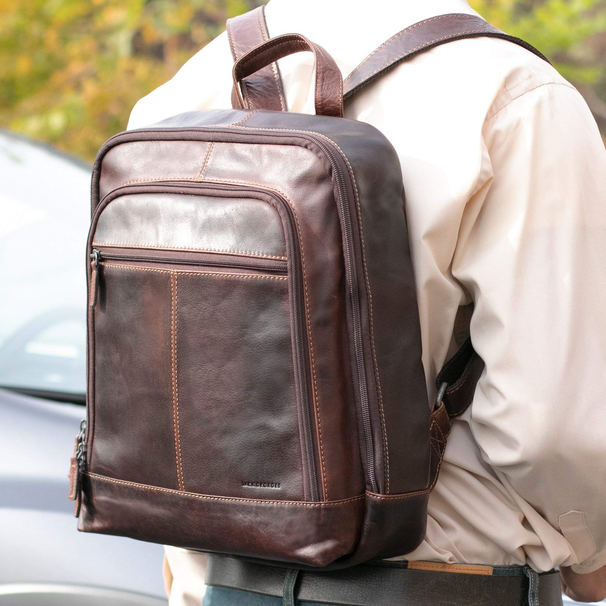 Jack Georges Voyager Professional Backpack #7516 - Durable Laptop Backpack for Work & Travel, Water-Resistant Business Bag with USB Charging Port, Perfect for Office Commuters & College Students