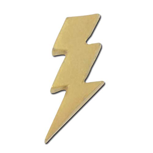 STOCKPINS Lightning Bolt Lapel Pin - Handcrafted Gold Lapel Pin for Jackets, Hats & Backpacks - Sports Team & Fan Accessories - Perfect for Gifts, Events & Fashion Statements