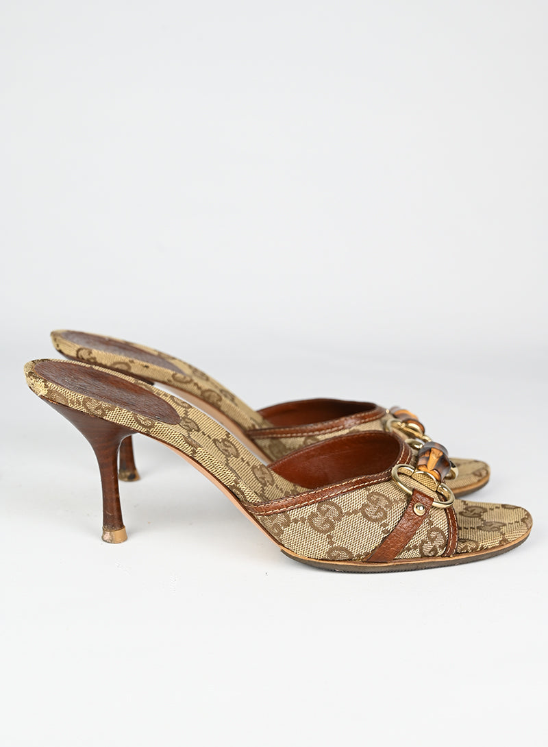Gucci Sabot Monogram Fabric Slippers - Size 38 | Luxury House Shoes for Women | Perfect for Home, Spa & Indoor Comfort