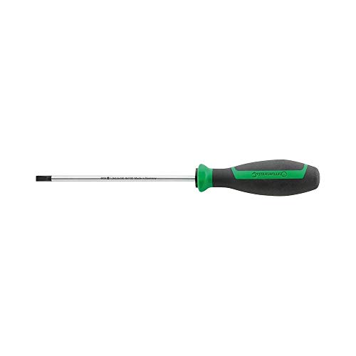 Stahlwille Professional Electrician Screwdriver for Slotted Screws - 0.6mm x 3.5mm Blade, 100mm Length - Perfect for Electrical Repairs & Precision Work