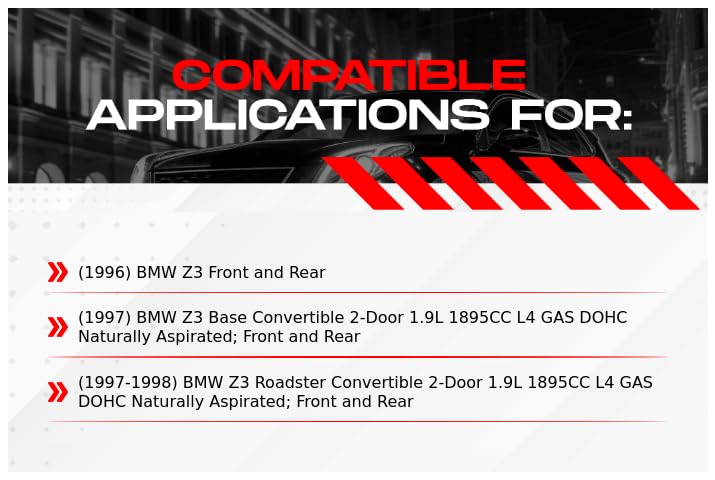 R1 Concepts Premium Ceramic Brake Pads and Rotors Kit - Front & Rear Brake System for 1996-1998 BMW Z3 | High-Performance Braking | Perfect for Daily Driving, City Commuting & Highway Safety