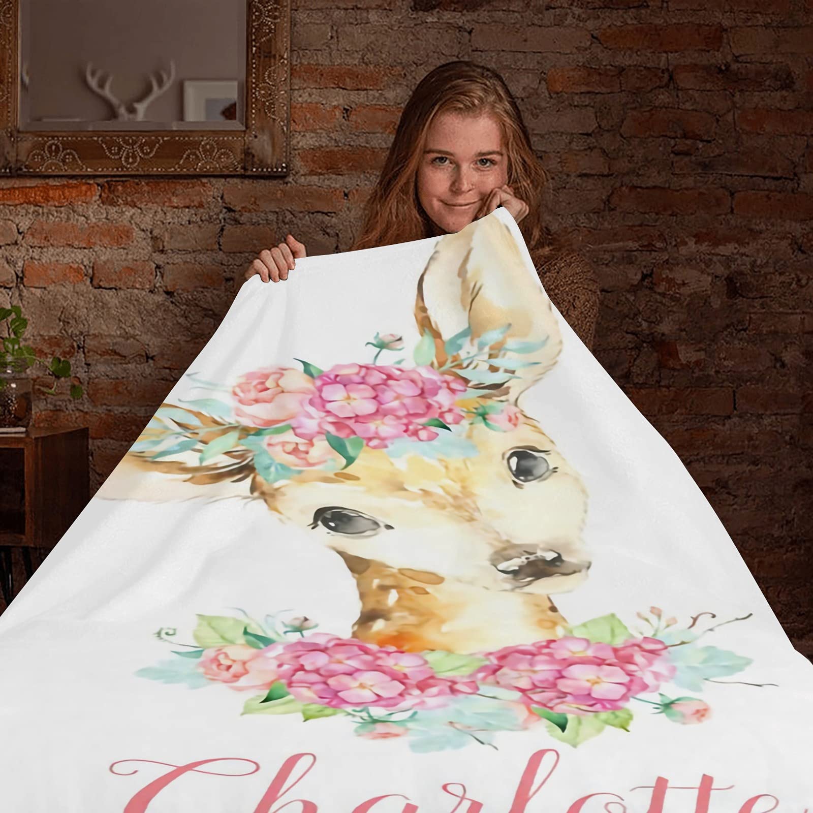 Personalized Baby Blanket with Name & Animals - Custom Soft Blanket for Newborn Boys & Girls - Neutral Nursery Decor Gift - Perfect for Cuddling, Swaddling & Nursery Styling