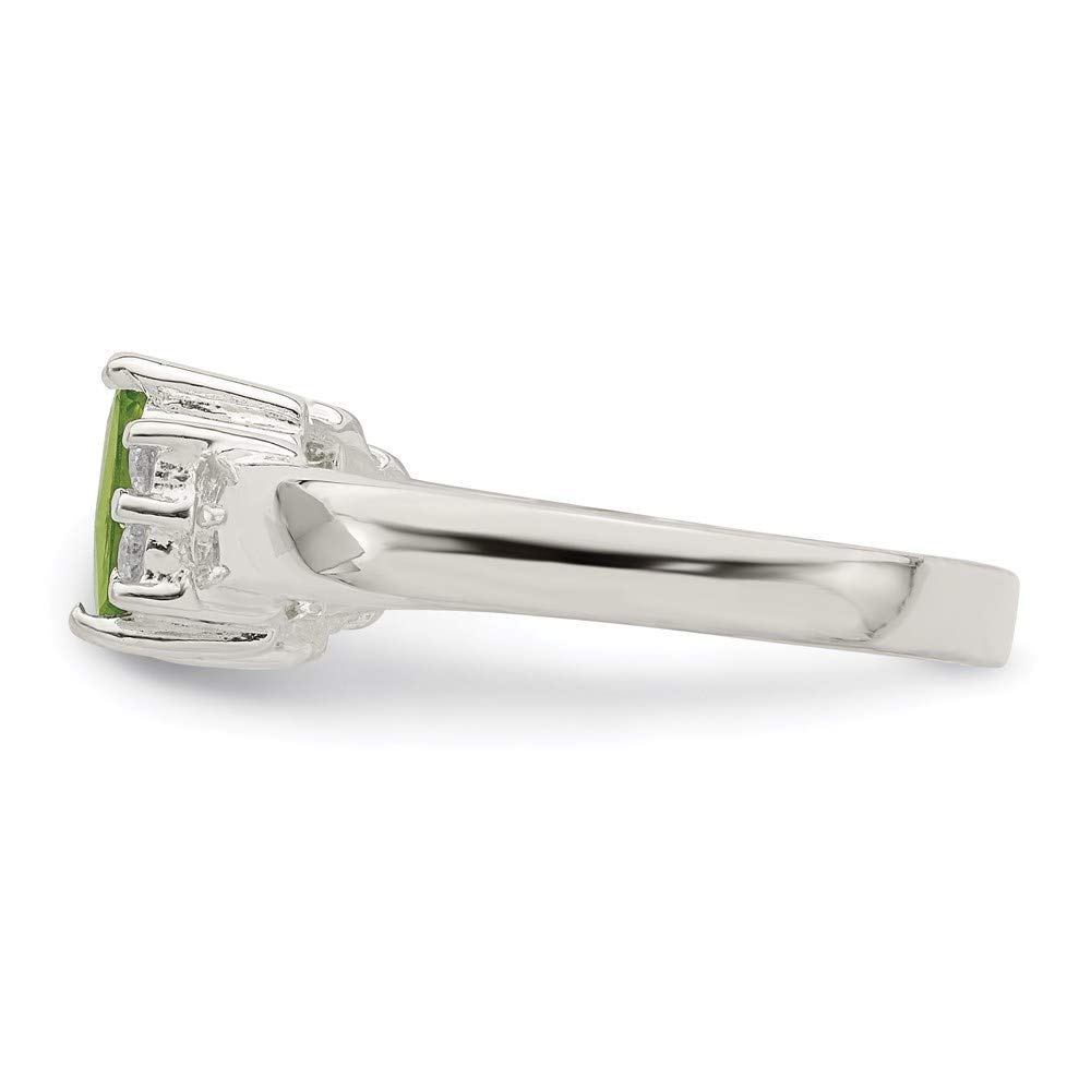 925 Sterling Silver Lime Green & White Cubic Zirconia Ring for Women | Elegant Fine Jewelry Gift for Her | Perfect for Anniversaries, Birthdays & Special Occasions