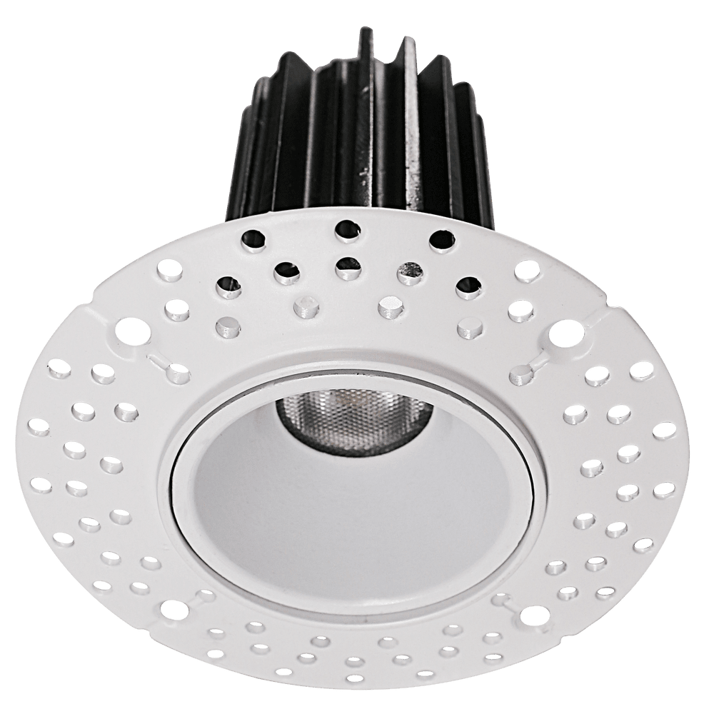 Radiant Lite 1 Inch Round Trimless LED Recessed Downlight - 7W Dimmable, CCT Selectable (2700K-5000K) for Kitchen, Bathroom & Living Room Lighting