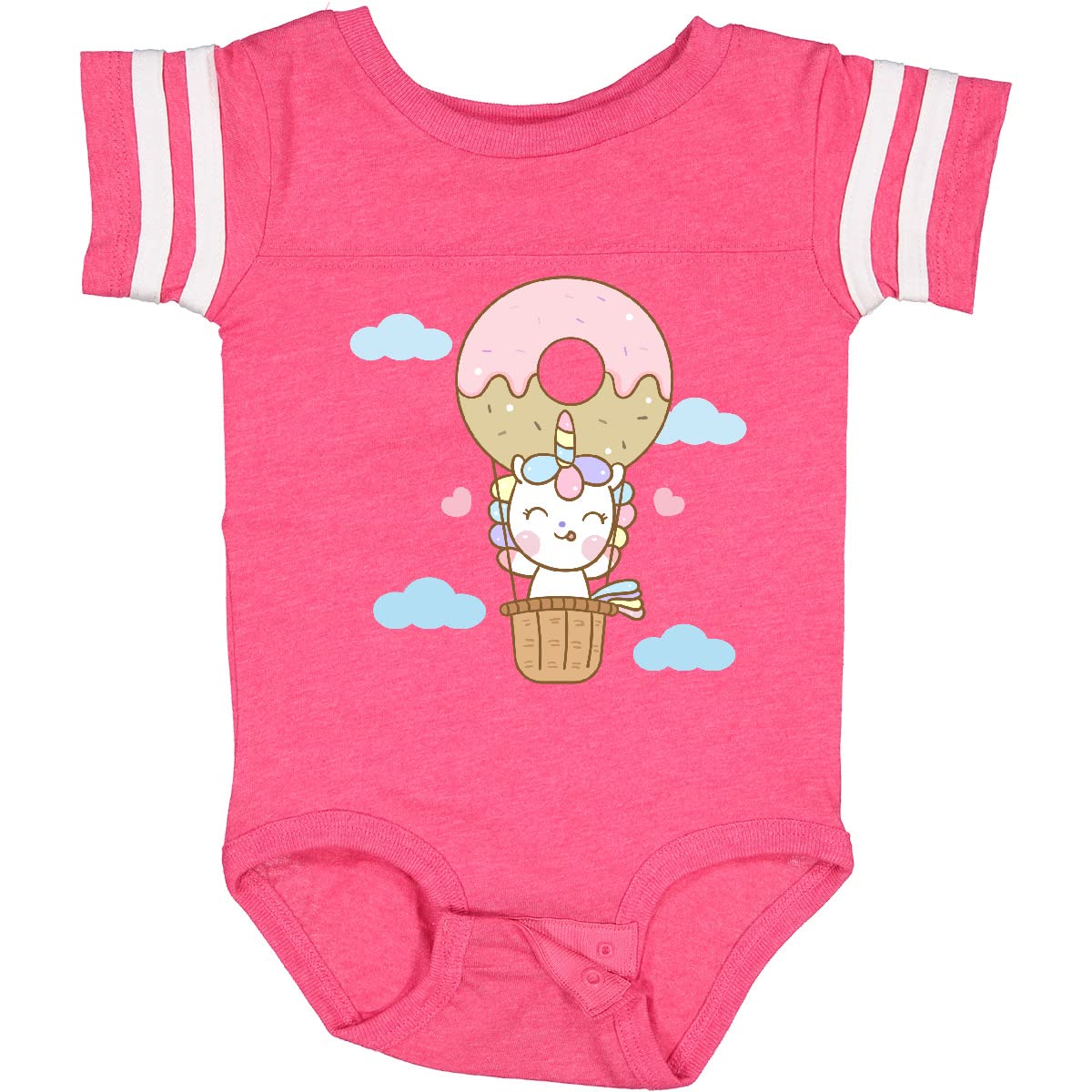 Inktastic Unicorn Donut Balloon Baby Bodysuit - Cute Soft Cotton Onesie for Newborns & Infants - Perfect for Birthday Parties, Baby Showers & Photo Shoots