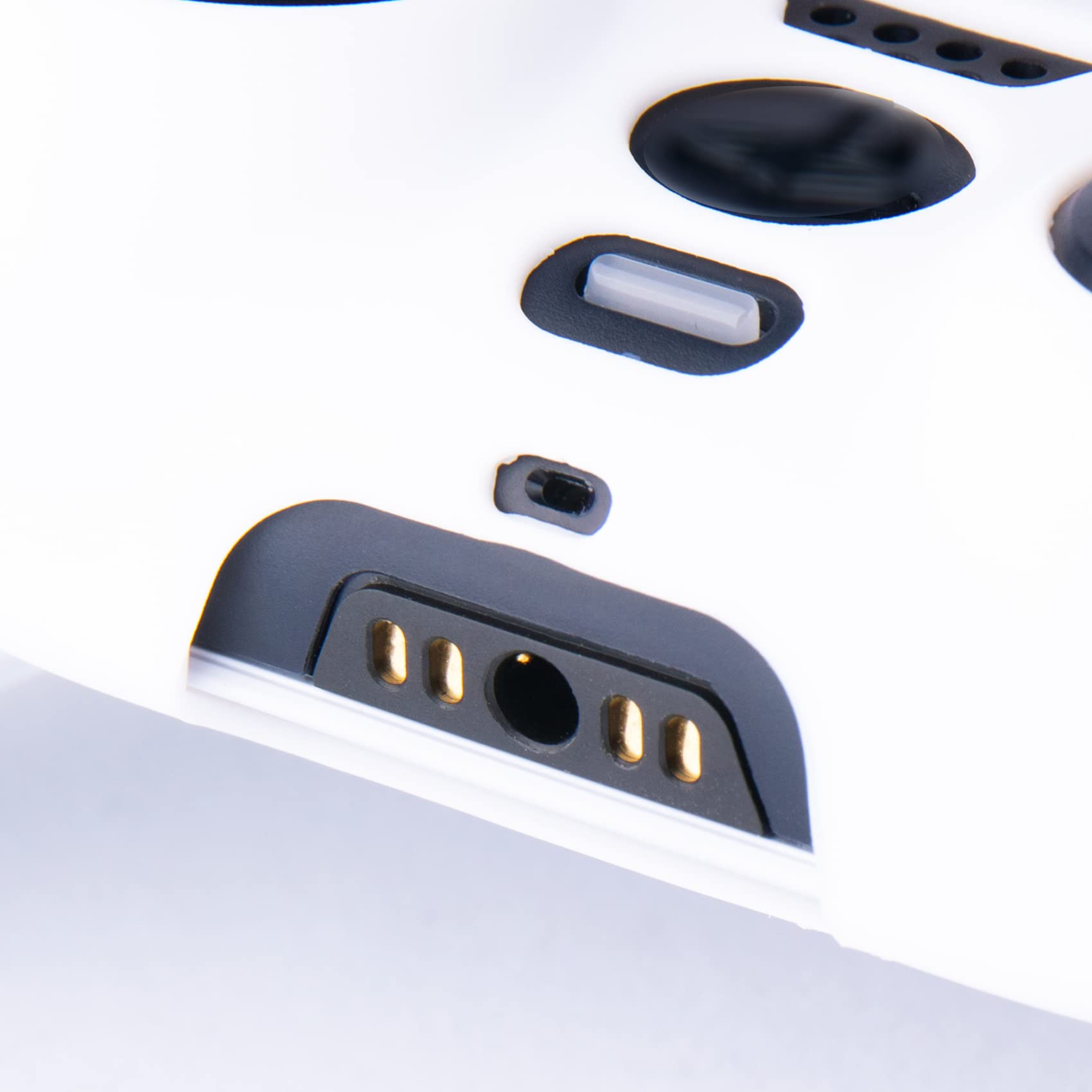 YoRHa Studded Silicone Cover Case for PS5 Controller - White with 8 Pro Thumb Grips | Enhanced Grip & Protection for Gaming, Streaming & Competitive Play