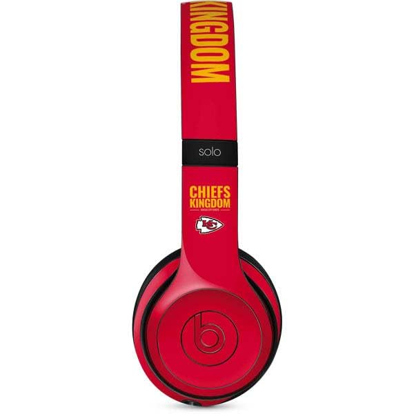 Official NFL Kansas City Chiefs Team Motto Skin for Beats Solo 3 Wireless Headphones - Durable Vinyl Decal Wrap - Perfect for Sports Fans, Gifts & Personalization