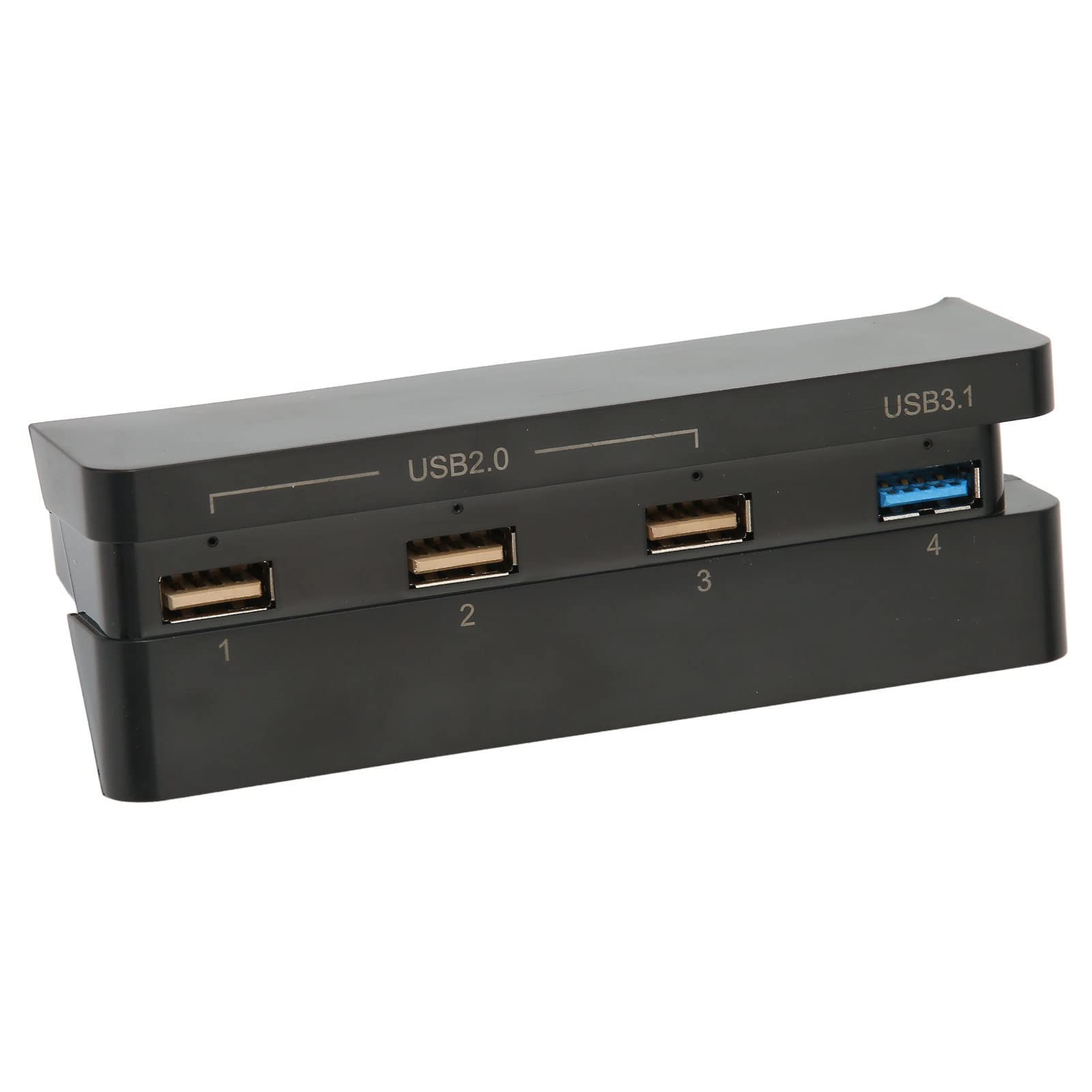 YYOYY 4-Port USB 3.1 Hub with High-Speed Data Transfer & Charging - USB Extension Splitter for Laptop, PC, PS4, Playstation 4 Slim - Plug & Play Multi-Device Charging Station with LED Indicator Lights - Perfect for Gaming, Home Office & Travel Accessories
