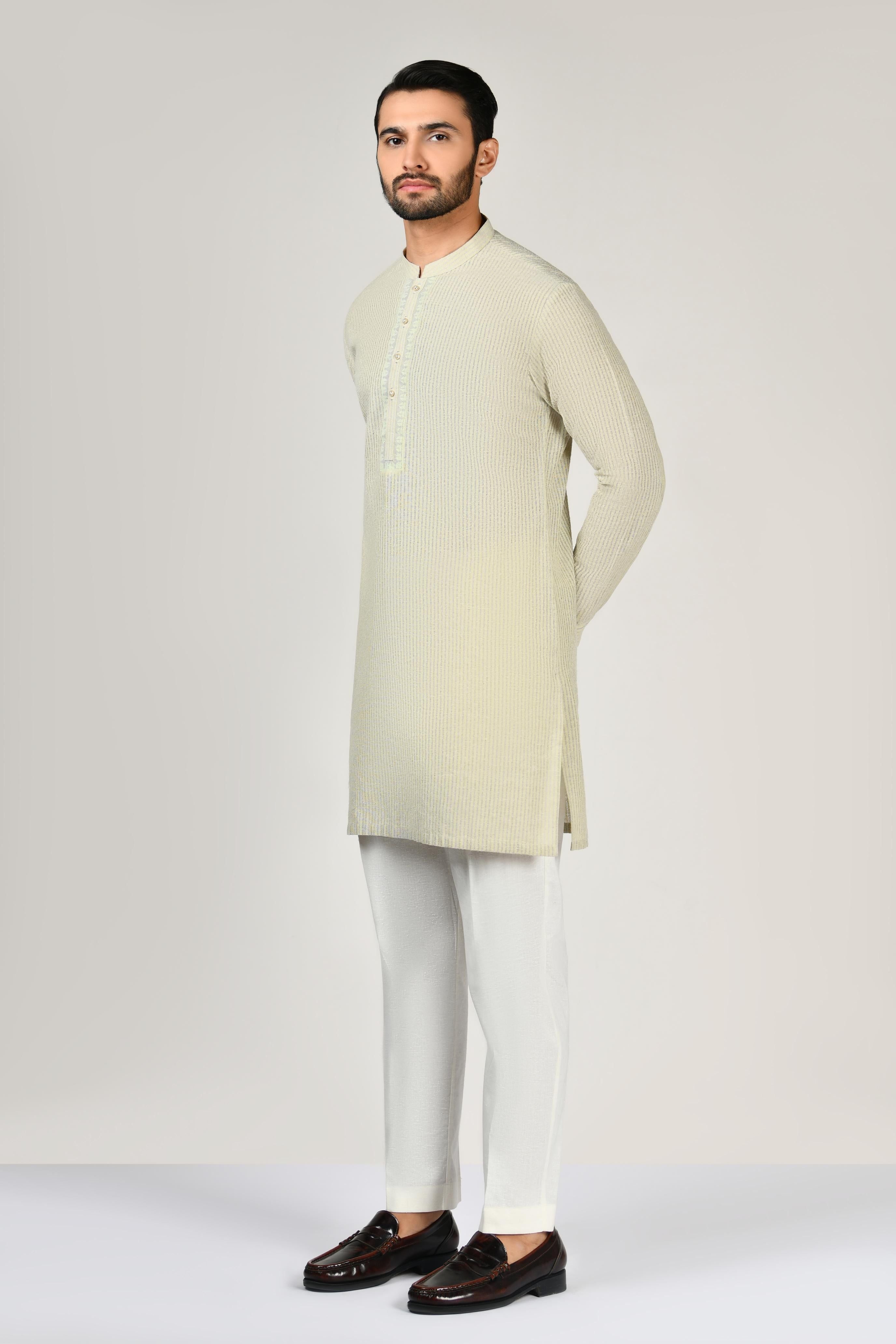 Stylish Blended Light Green Shalwar Kameez by J. Junaid Jamshed - Traditional Pakistani Outfit for Women, Perfect for Weddings, Festivals & Special Occasions