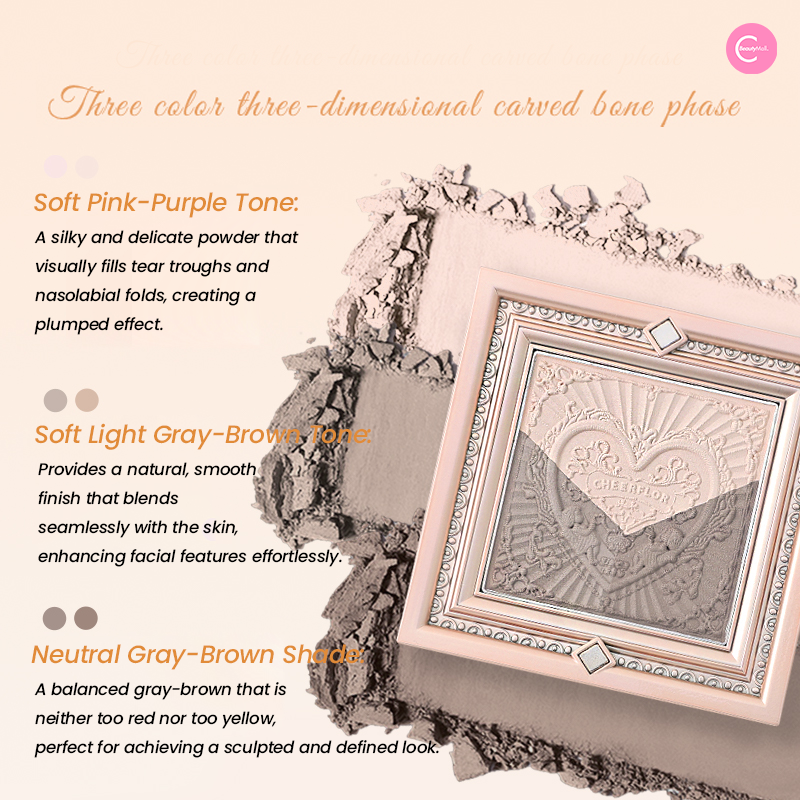 CHEERFLOR Angel Frame Contour & Highlight Palette - Professional Makeup Kit for Face Sculpting & Glow - Perfect for Bridal, Photoshoot & Evening Makeup Looks
