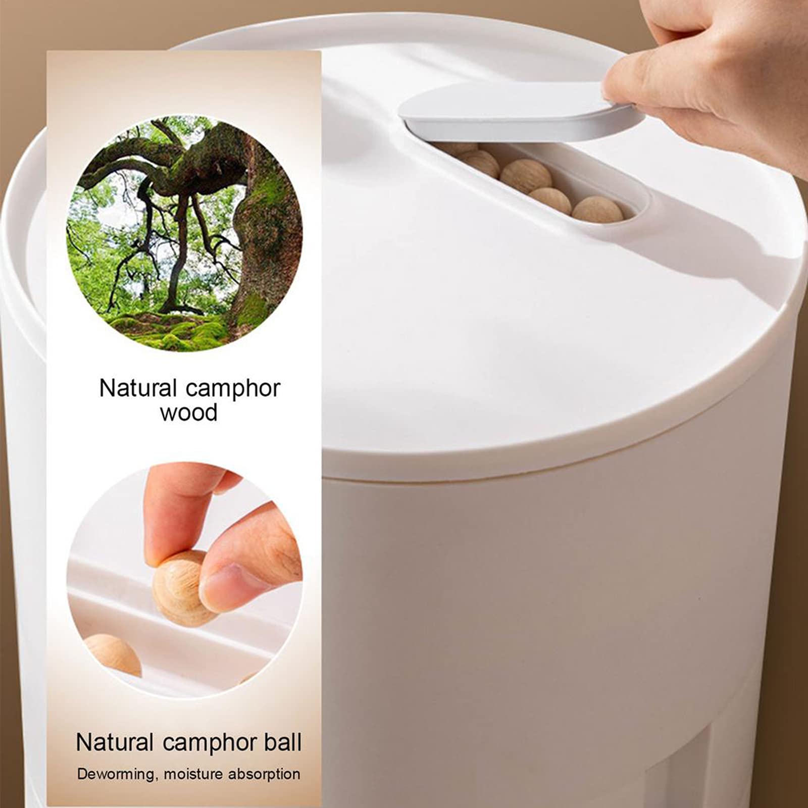 HB1 Airtight Moisture-Proof Pet Food Storage Container with Measuring Cup - Dry Food Dispenser for Dog, Cat & Bird Food - Ideal for Flour, Kibble & Treats Storage - Perfect for Kitchen, Pantry & Pet Feeding Stations