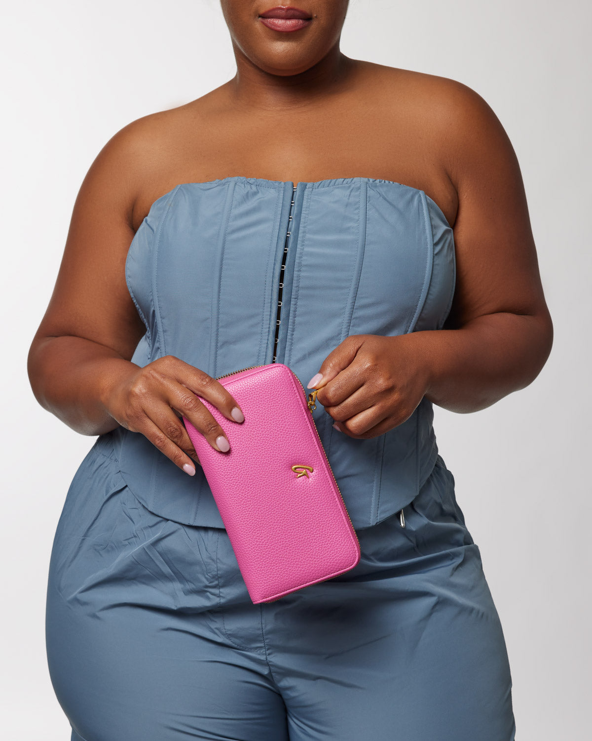 JUMBO PEBBLE WALLET - Large Capacity Women's Wallet in Hot Pink | Stylish RFID Blocking Clutch Purse for Everyday Use, Travel & Shopping