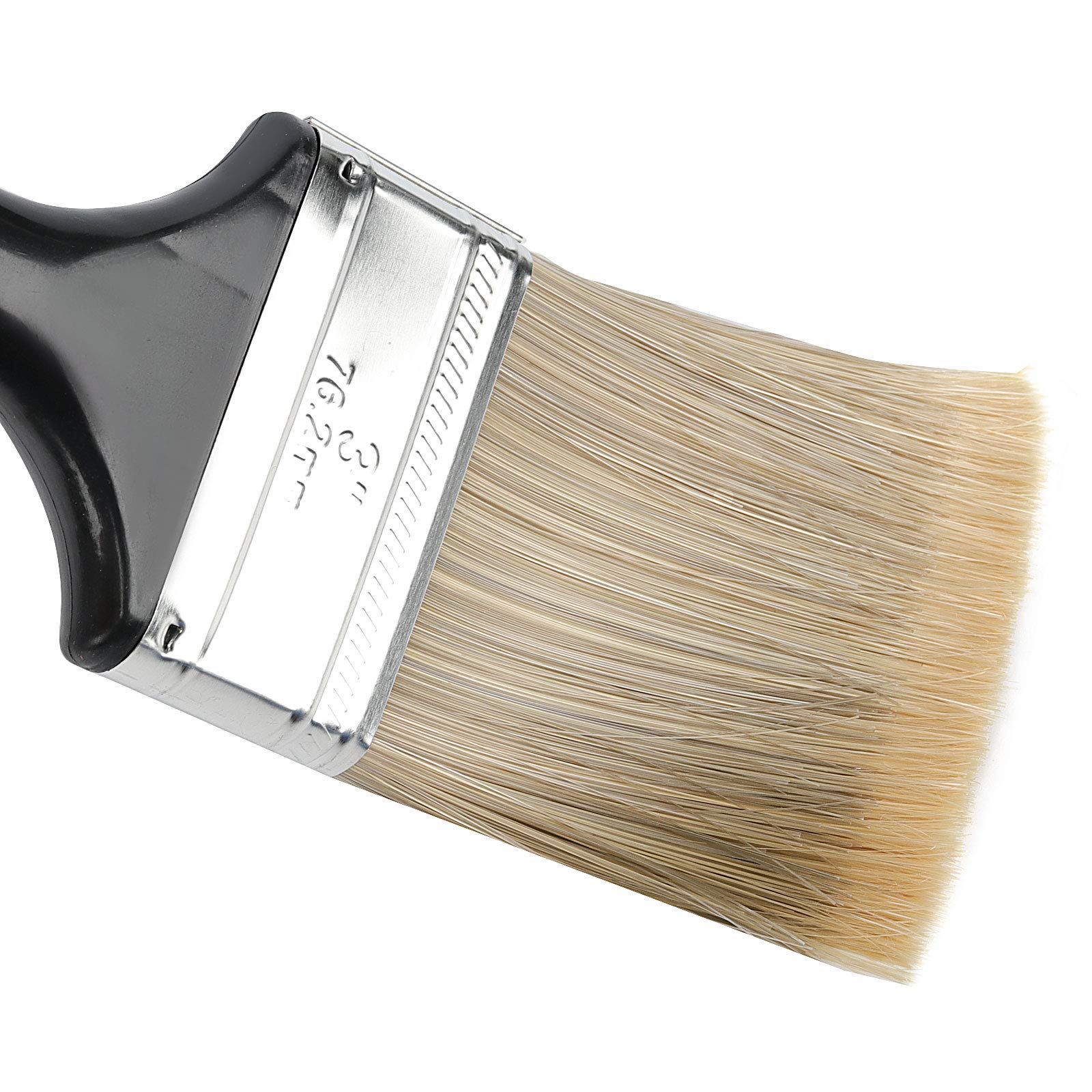 ZOENHOU 16-Piece 3 Inch Professional Paint Brush Set - Bulk Paint Brushes with Treated Plastic Handle for DIY Painting, Home Improvement, Furniture Refinishing, Fence & Deck Staining, Wall Trim - Perfect for Artists, Contractors & Hobbyists