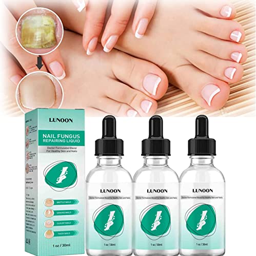 LUNOON Toenail Fungus Treatment Oil - 3PCS Set for Healthy Nails & Skin | Effective Antifungal Solution for Toenail Fungus, Athlete's Foot & Nail Discoloration | Perfect for Daily Foot Care & Nail Restoration