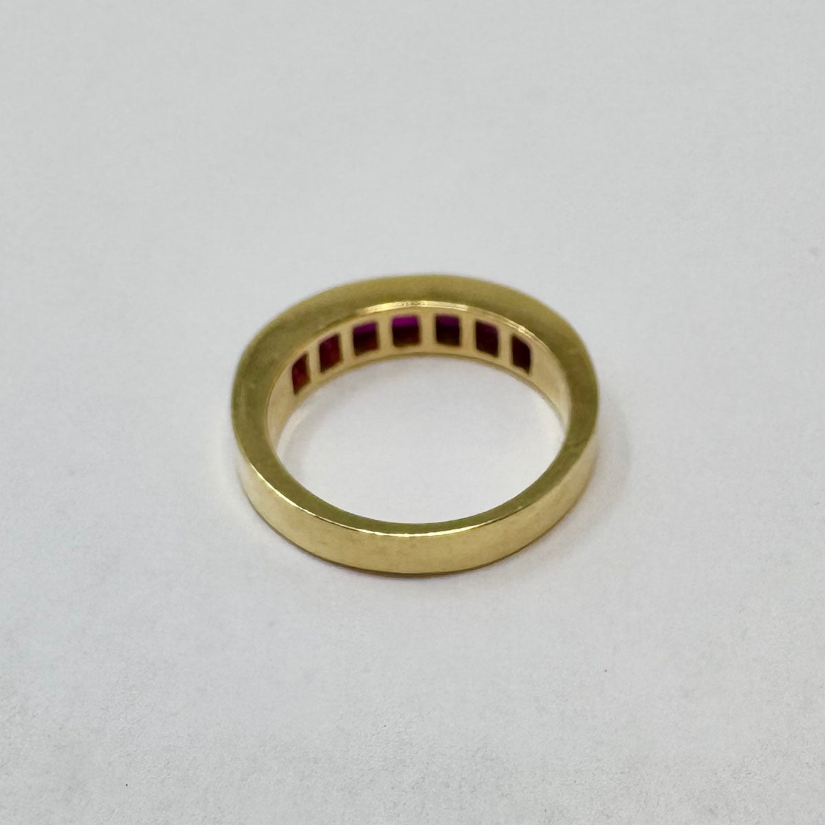 18K Gold Guard Ring with 7 Channel Set Rubies - Art Jacobi Luxury Jewelry for Women | Perfect for Weddings, Anniversaries & Special Occasions