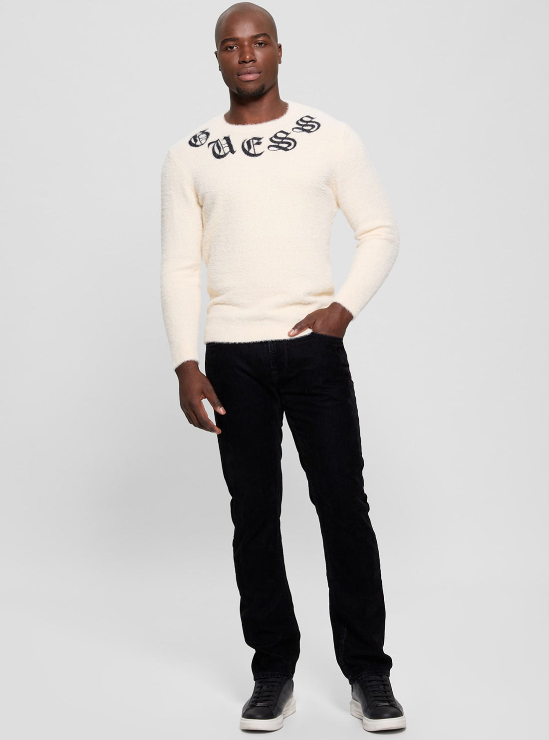 Eddy Gothic Logo Crew Neck Sweater for Men & Women | Trendy Streetwear Pullover | Perfect for Casual Outfits, Fall Fashion & Layering