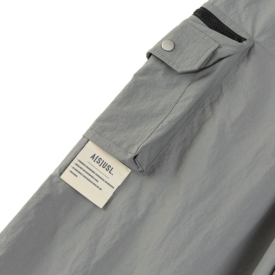 ASUSL Zipper Pocket Balloon Pants Grey - Stylish & Comfortable Cargo Pants for Men, Women - Perfect for Streetwear, Casual Outfits & Outdoor Activities