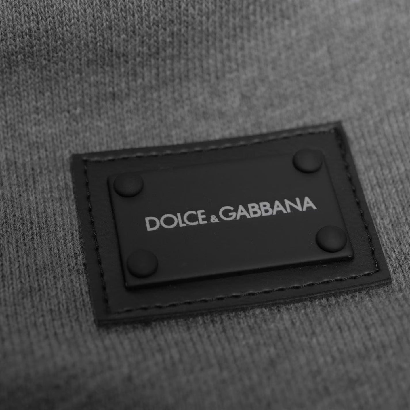 Dolce & Gabbana Grey Logo Plaque Zip-Up Hoodie Sweatshirt for Men - Casual Streetwear & Winter Fashion Outerwear