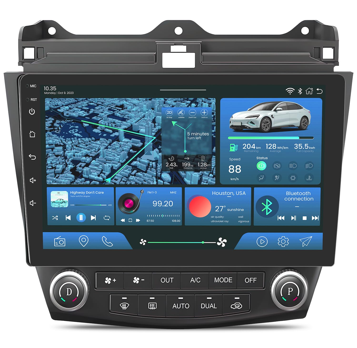 **10.1 Inch 8-Core 4G+32G Car Stereo for Honda Accord 2003-2007 | 1280x800P OLED Touchscreen | Apple CarPlay & Android Auto | 5G WiFi, Bluetooth, GPS, DSP, FM, SWC | Backup Camera Included | Perfect for Upgrading Your Car Entertainment System**
