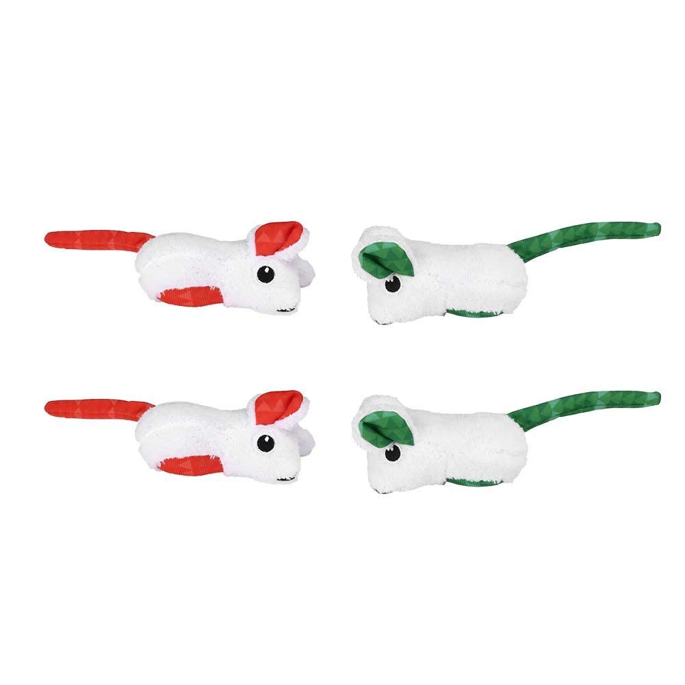 4Pcs Interactive Cat Toys with Catnip - Plush Tease Mouse for Kittens, Fun Training & Play - Perfect Gift for Pet Cats - Great for Indoor Play & Exercise