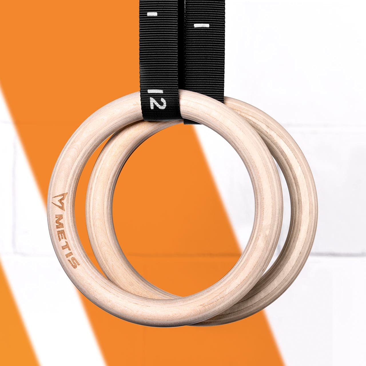 METIS Wooden Gym Rings [Pair] - Professional Gymnastics Equipment for Calisthenics, Crossfit & Home Workouts | Olympic-Style Wooden Rings for Strength Training, Pull Ups & Muscle Building | Perfect for Home Gym, Outdoor Fitness & Functional Training