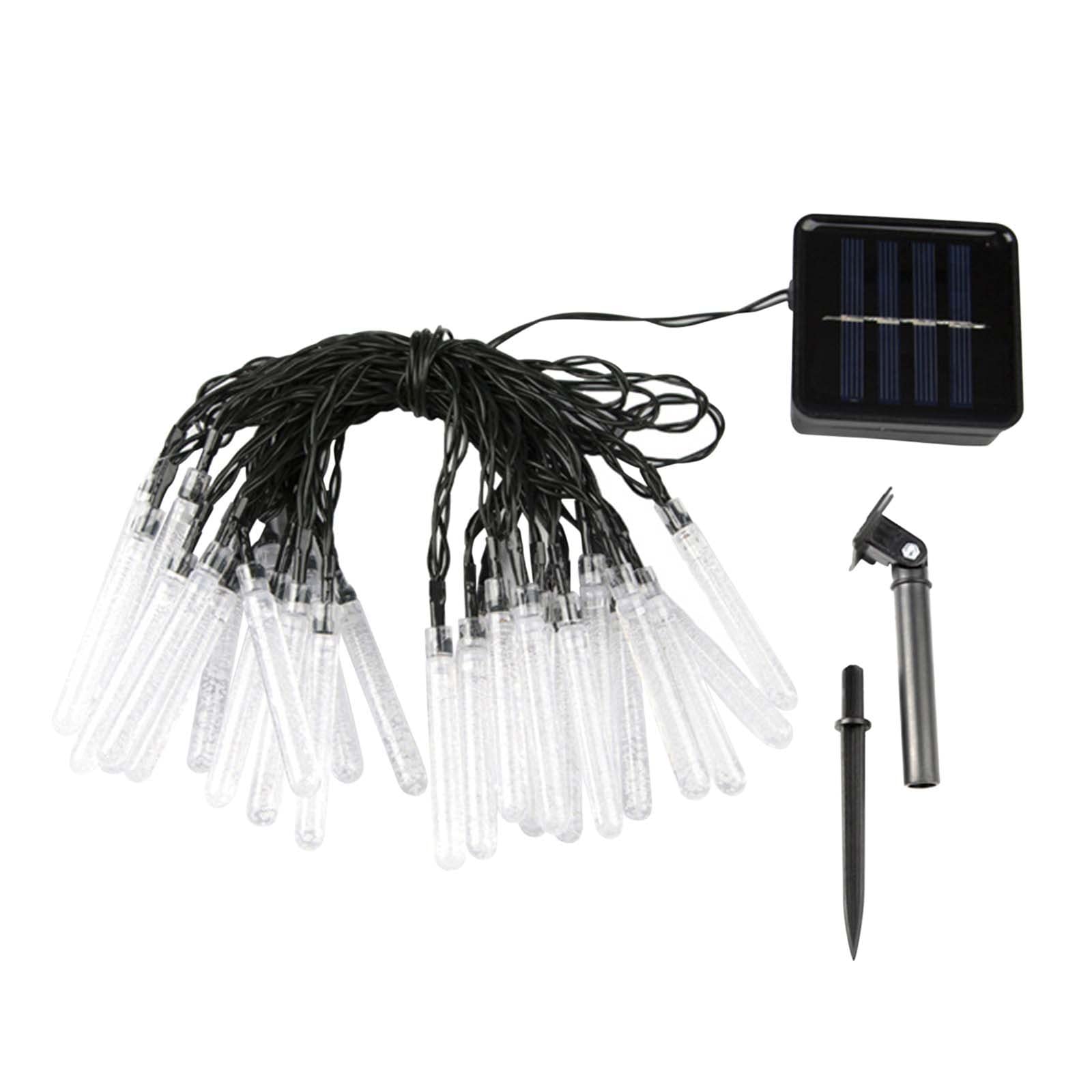 6.5M 30 LED Solar Bubble Column String Lights - Waterproof Outdoor Garden & Courtyard Decoration - Perfect for Patio, Wedding, Party & Landscape Lighting