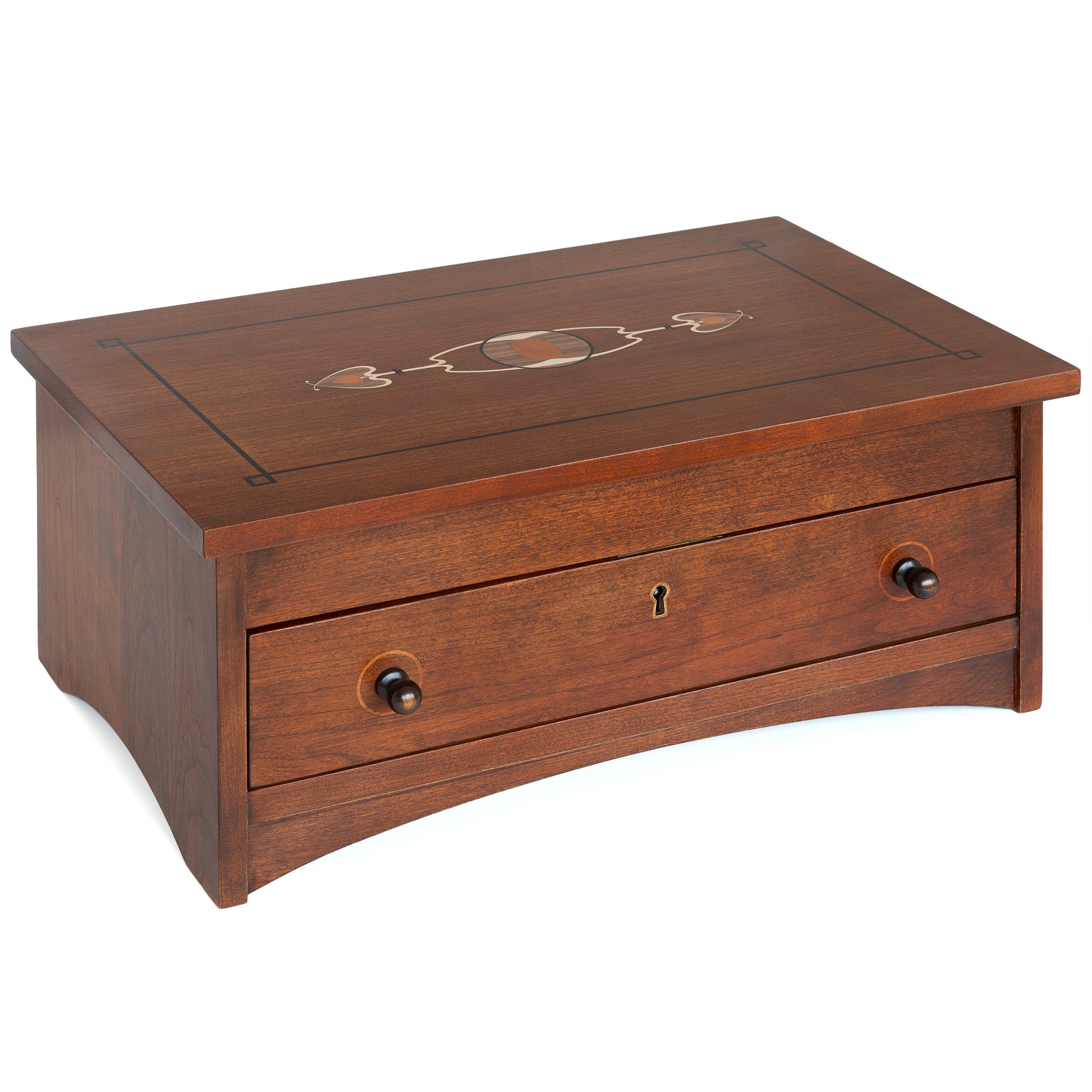 Handcrafted Harvey Ellis Wooden Jewelry Box - Premium Solid Wood Organizer for Necklaces, Rings & Earrings - Perfect Gift for Women, Brides & Anniversary - Elegant Home Decor & Travel Storage Solution