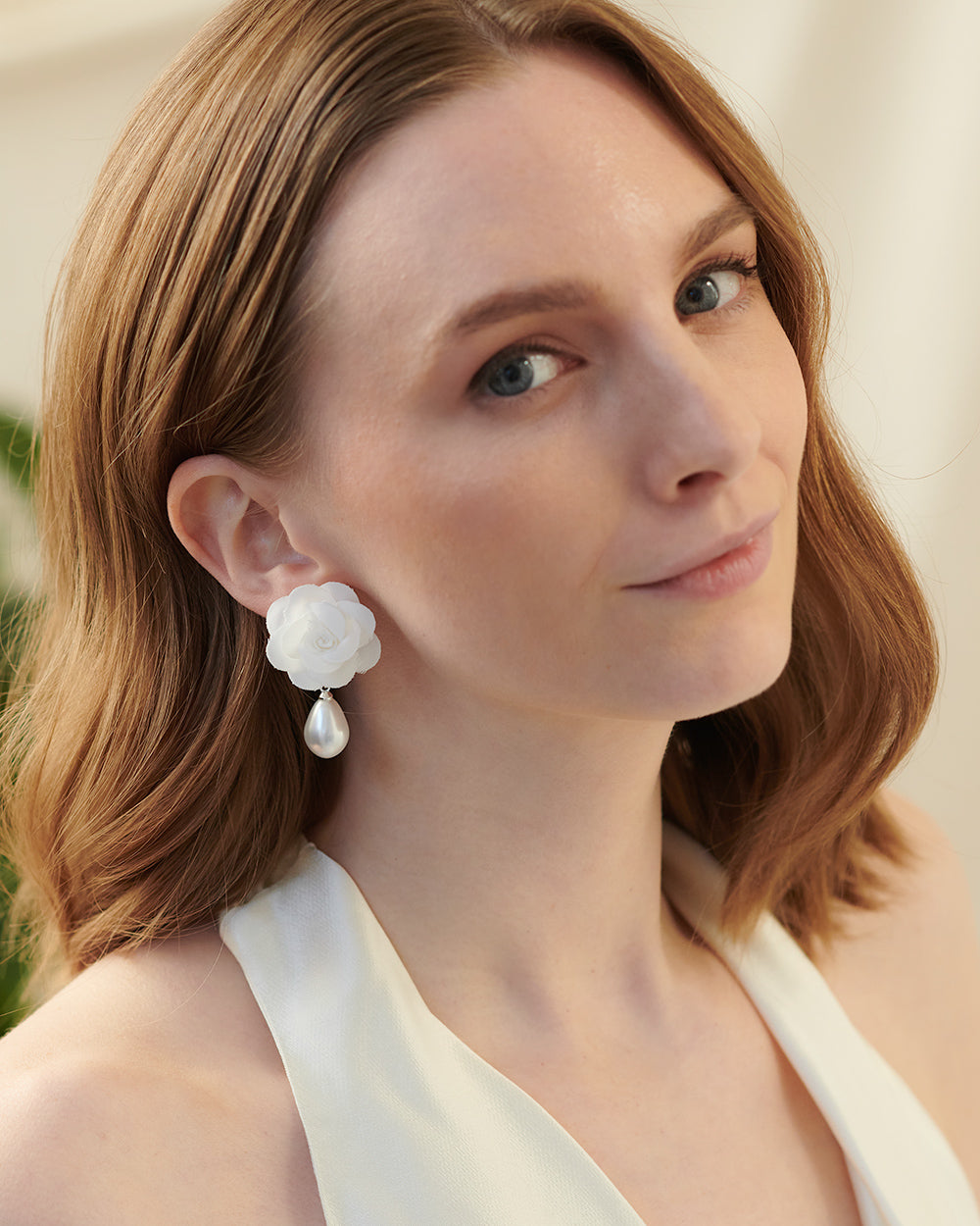 Elegant Pearl & Flower Earrings for Women - Handmade Dainty Floral Jewelry Gift for Her - Perfect for Weddings, Parties & Special Occasions