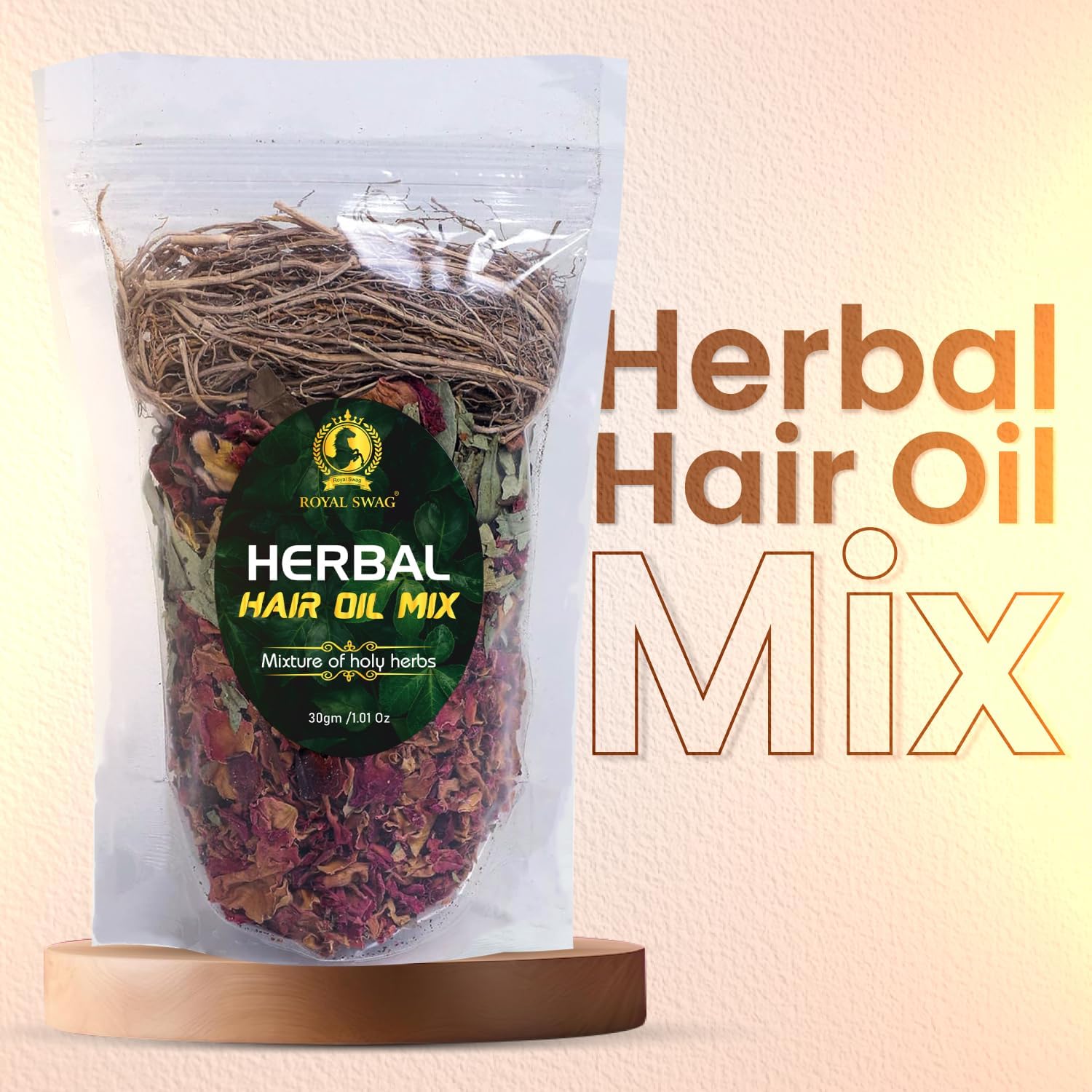 Royal Swag Ayurvedic Herbal Hair Oil - 30g x 2 Pack for Hair Growth & Scalp Care | Natural Ayurvedic Herbs Infused Oil for Stronger, Healthier Hair | Perfect for Daily Hair Care Routine & Ayurvedic Treatment