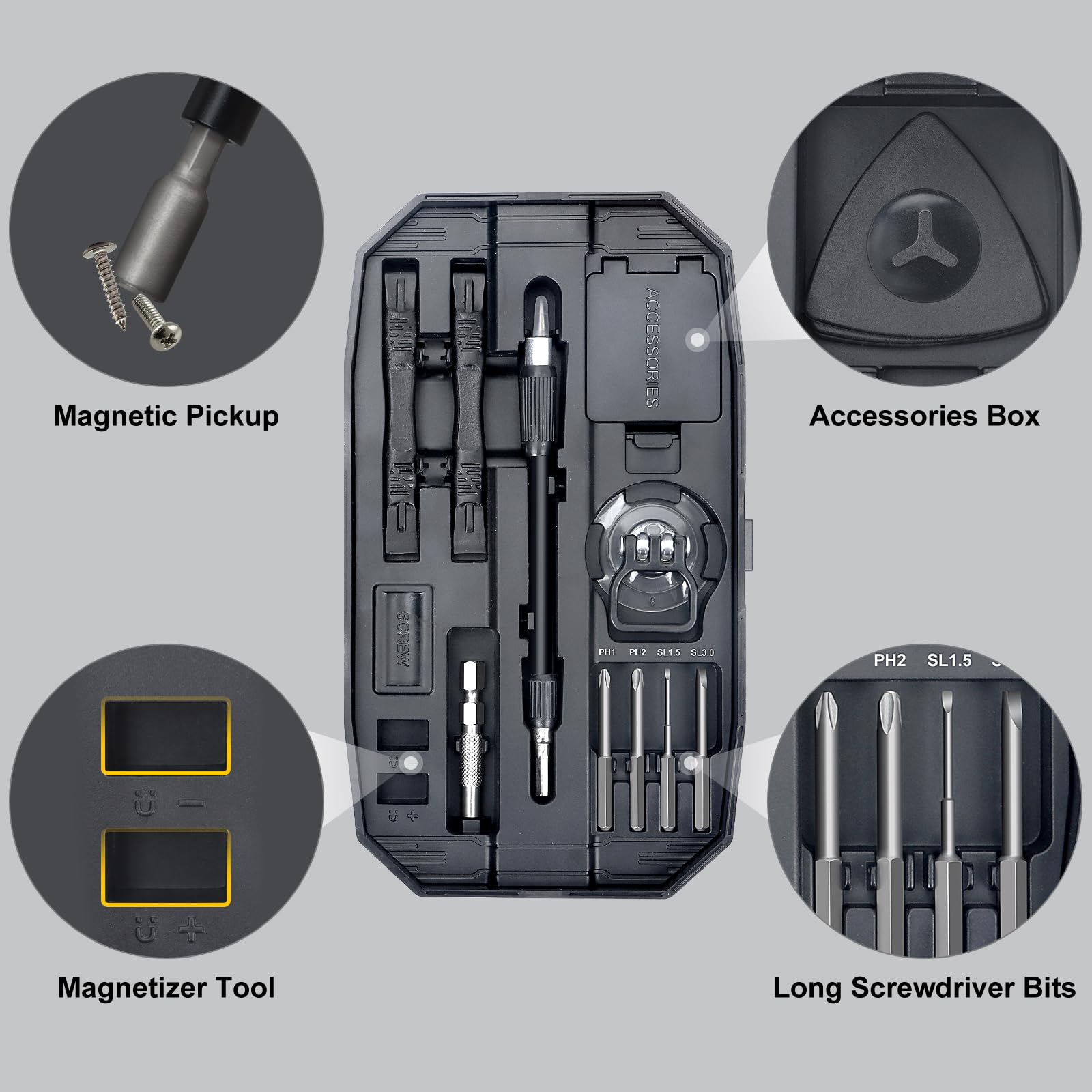 STREBITO 153-in-1 Precision Screwdriver Set with 140 Magnetic Bits - Professional Electronics Repair Kit for iPhone, MacBook, PC, PS5, Game Controllers, Smartphones & Watches - Perfect for DIY Repairs, Home Maintenance & Tech Enthusiasts