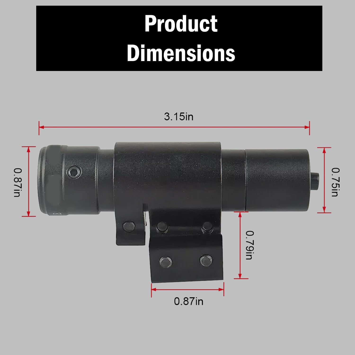 Tactical Green Laser Sight with Beam Dot - Picatinny Rail Mount Scope for Rifles & Pistols - Perfect for Hunting, Shooting Range & Home Defense