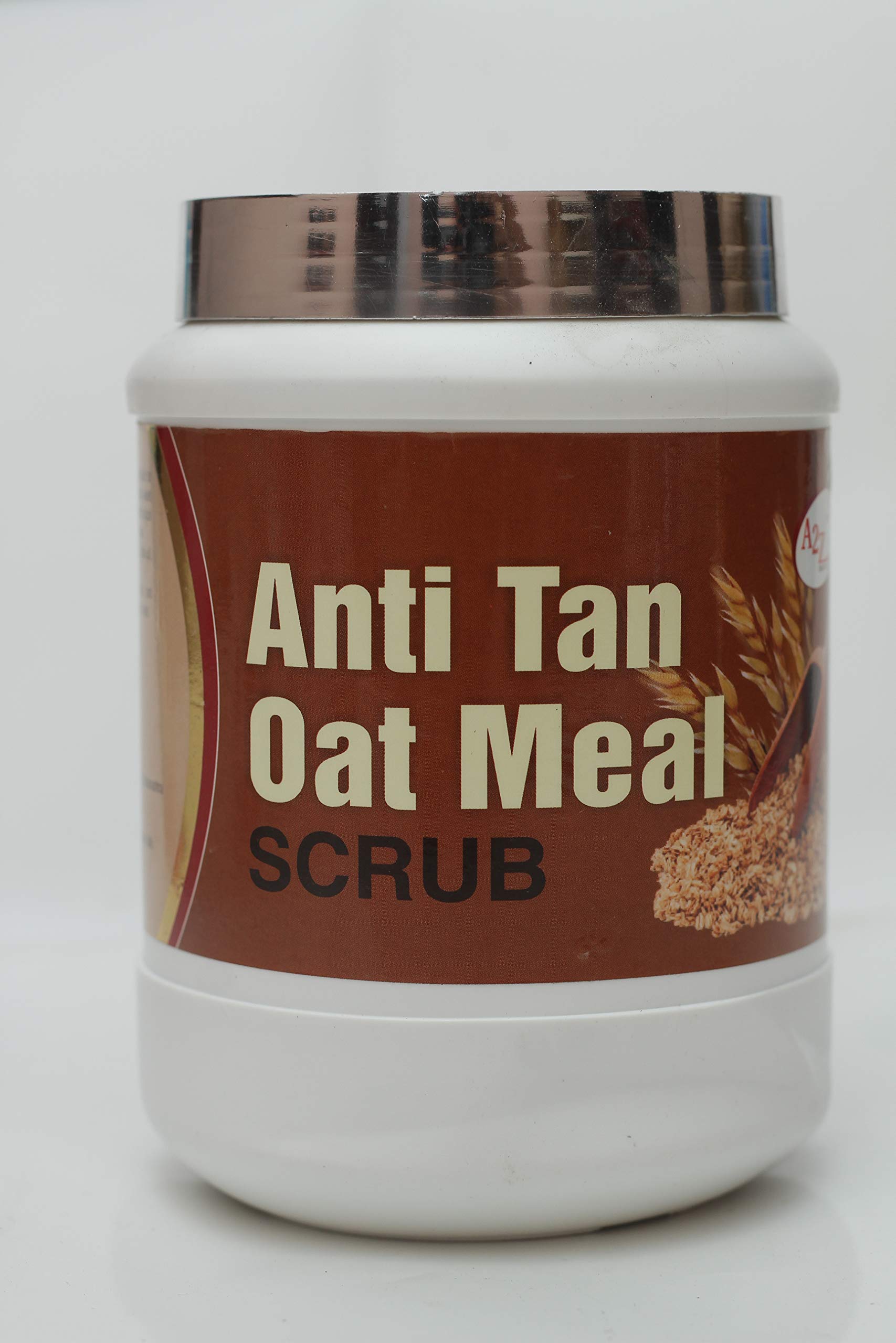 A2Z Anti-Tan Oatmeal Scrub 900ml - Brightening & Exfoliating Face & Body Scrub for Glowing Skin - Perfect for Sun Protection & Post-Sun Care