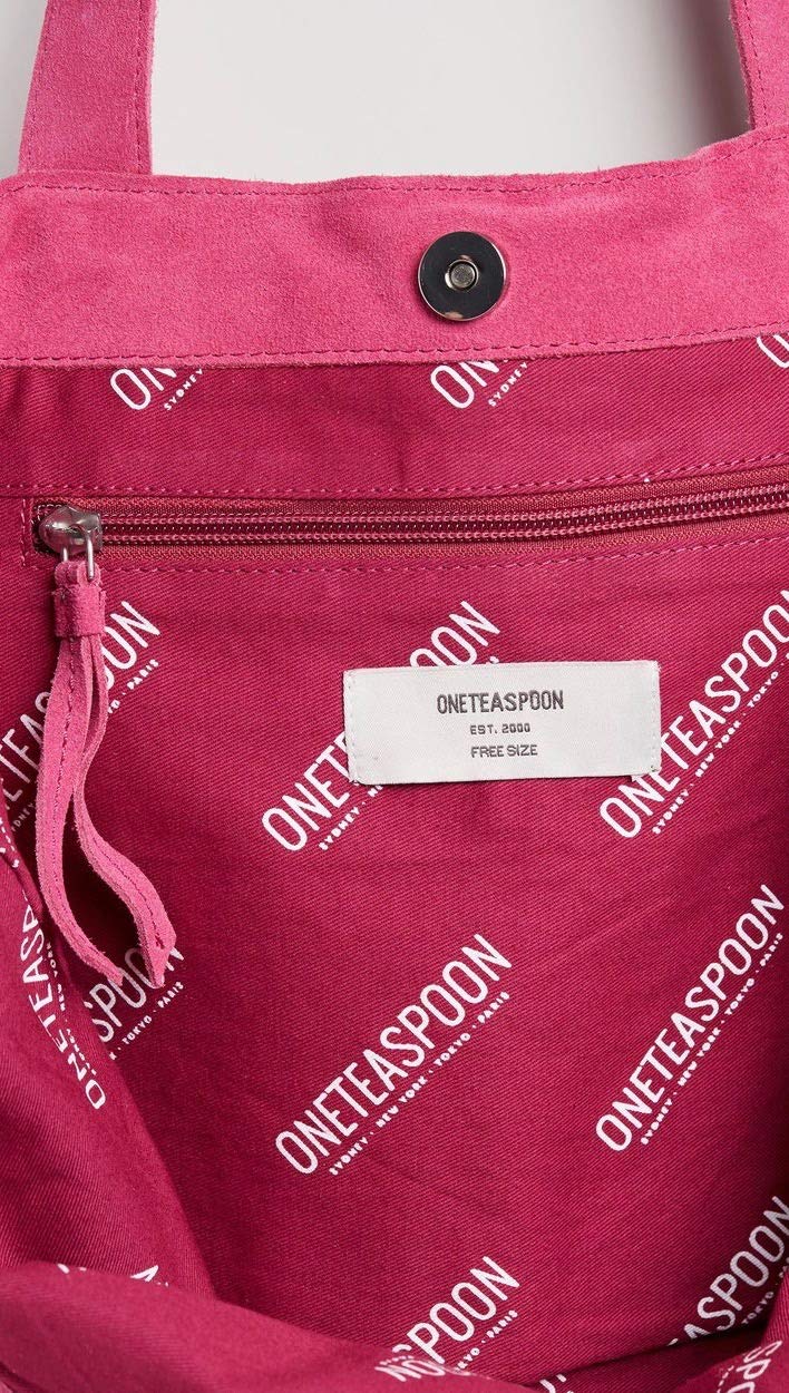 One Teaspoon Harlowe Suede Tote Bag - Hot Pink Crossbody Purse for Women | Stylish & Trendy Handbag for Work, Travel & Everyday Use