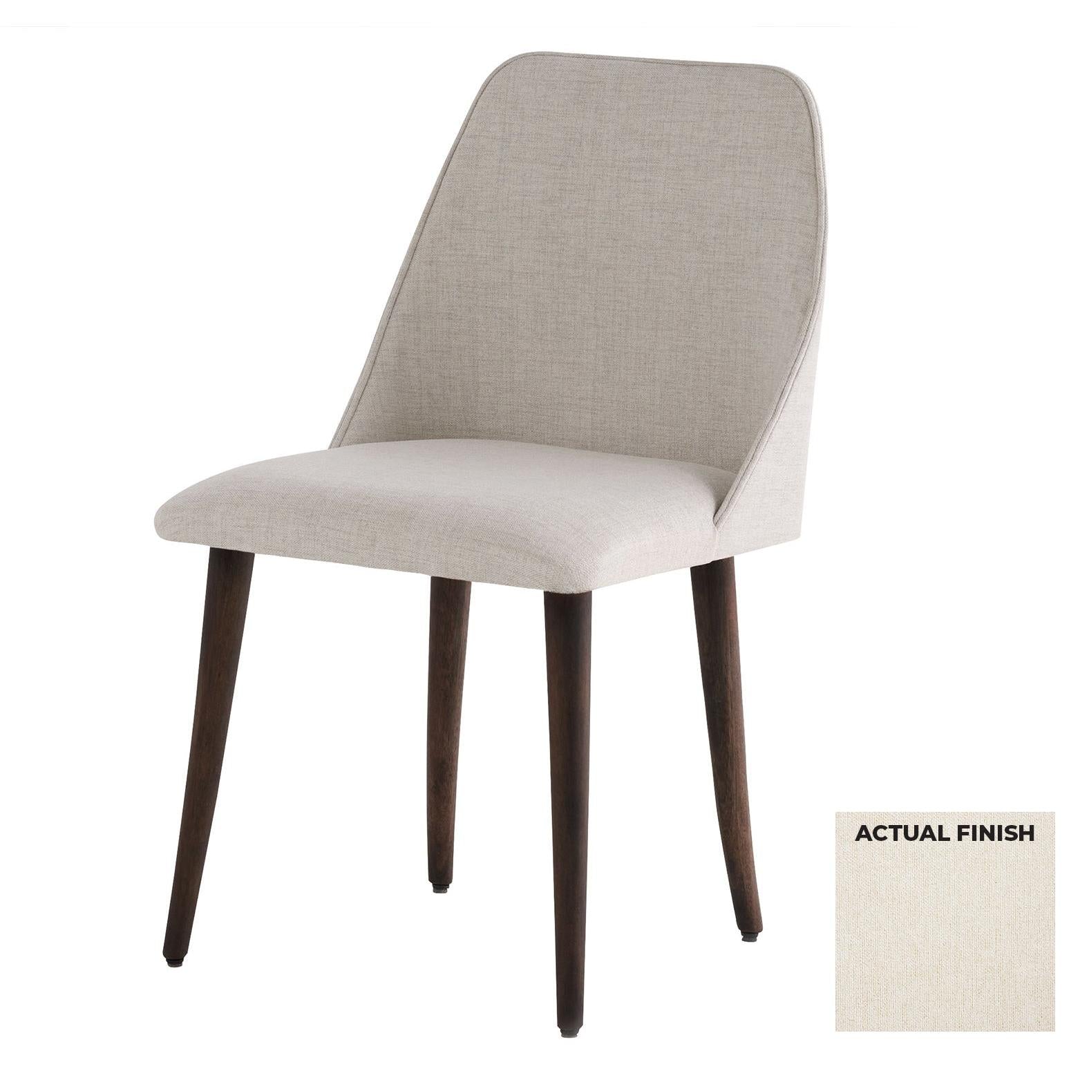 Cyan Design 11799 Edu Dining Chair - Off White Chenille Basket Weave Upholstered Seat - Perfect for Home, Office & Restaurant Dining Areas