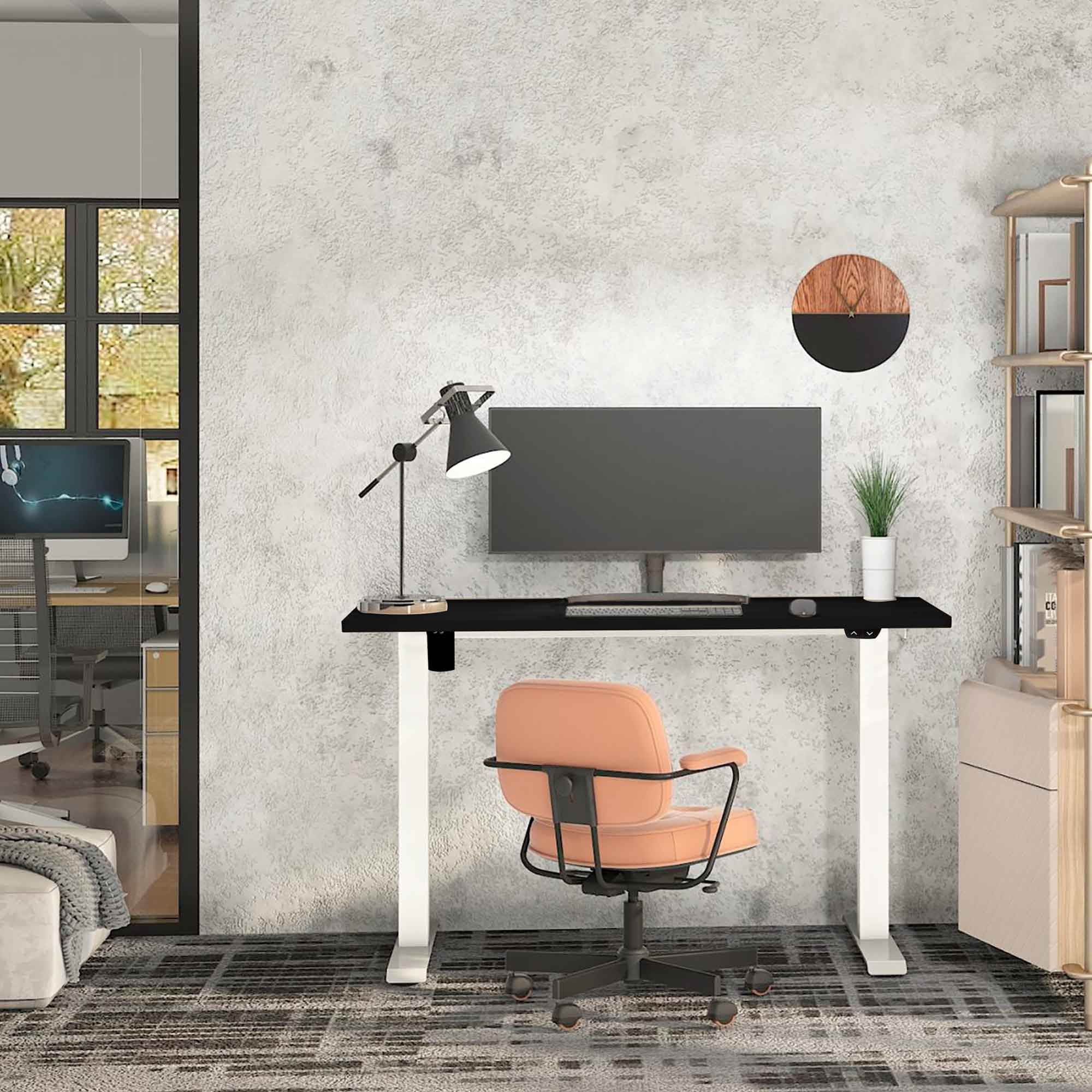 Single Motor Height Adjustable Electric Sit Stand Desk - 48