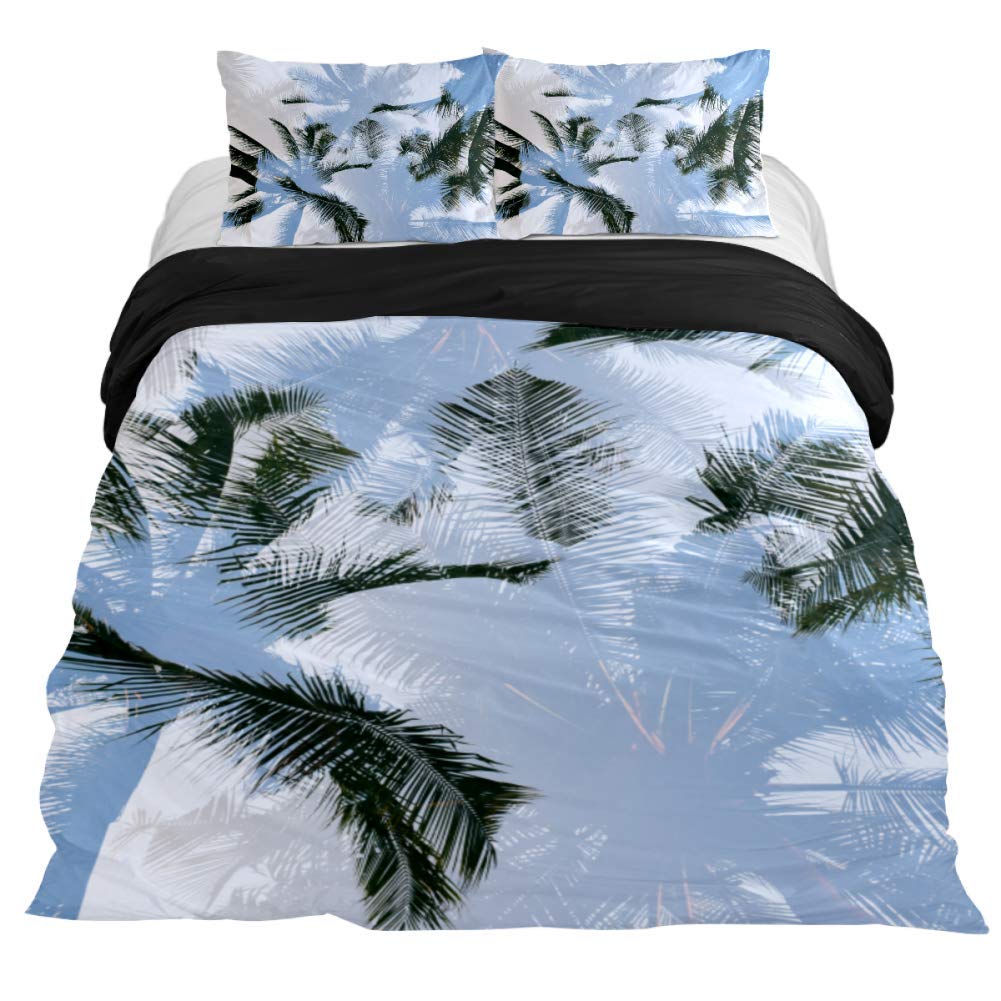 Anna Cowper Sunset Silhouette Mountain Tree 3-Piece Duvet Cover Set - Extra Long Twin Size, Zipper Closure & Corner Ties - Perfect for Bedroom Decor, Guest Rooms & Dorm Essentials
