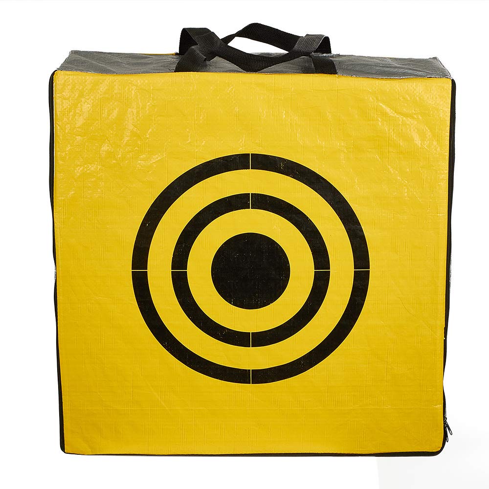 Professional Archery Target Bag with 2 Shooting Sides - Weatherproof Outdoor Practice Target for Adults & Youth - Includes Carry Handle & Easy Arrow Removal - Perfect for Backyard Training, Hunting Practice & Field Archery (Yellow)