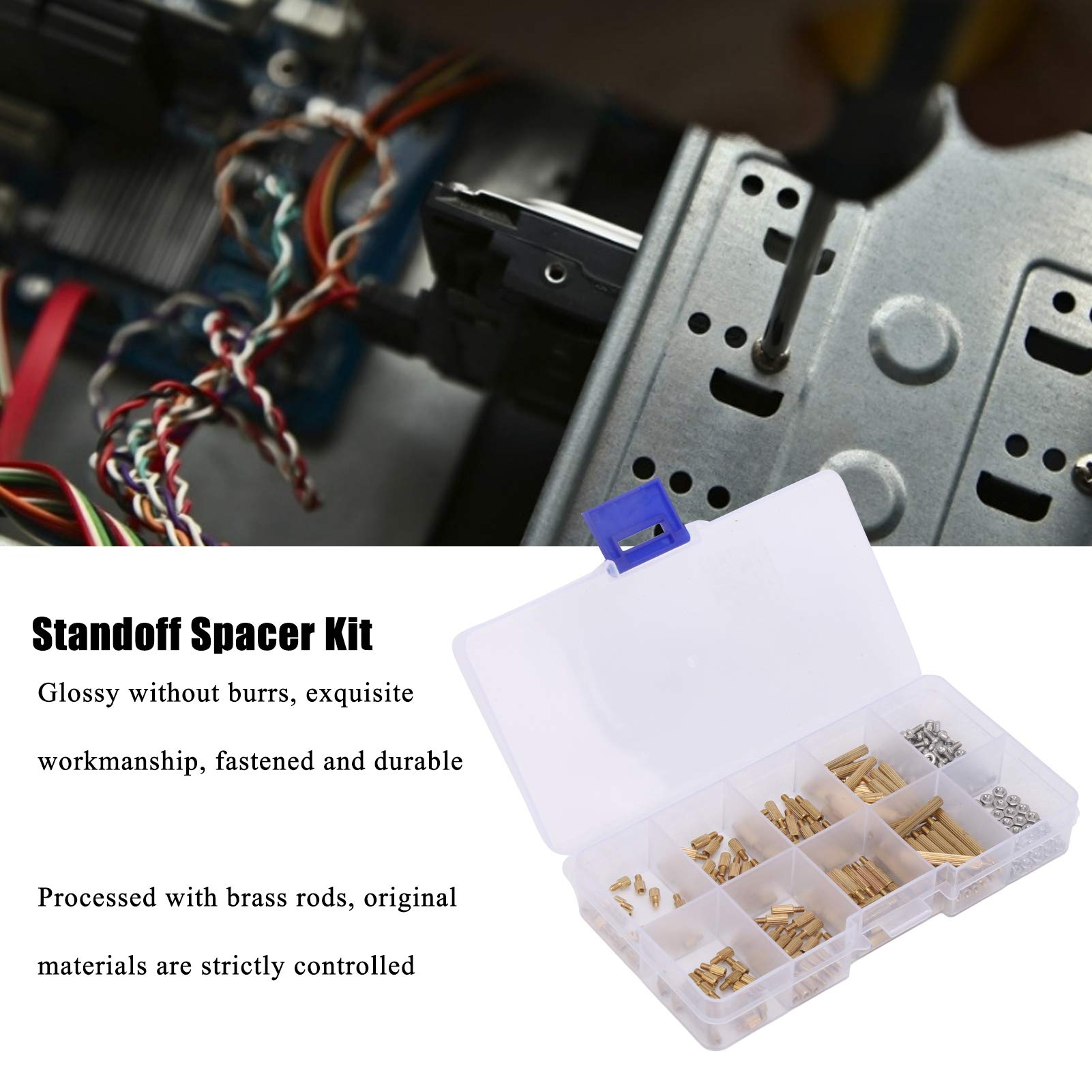 VINGVO M2 Brass Standoff Spacer Kit - 120pcs Computer Case Motherboard Mounting Hardware for PC Build, Repair & DIY Projects | Perfect for Gaming Rigs, Workstations & Server Installations